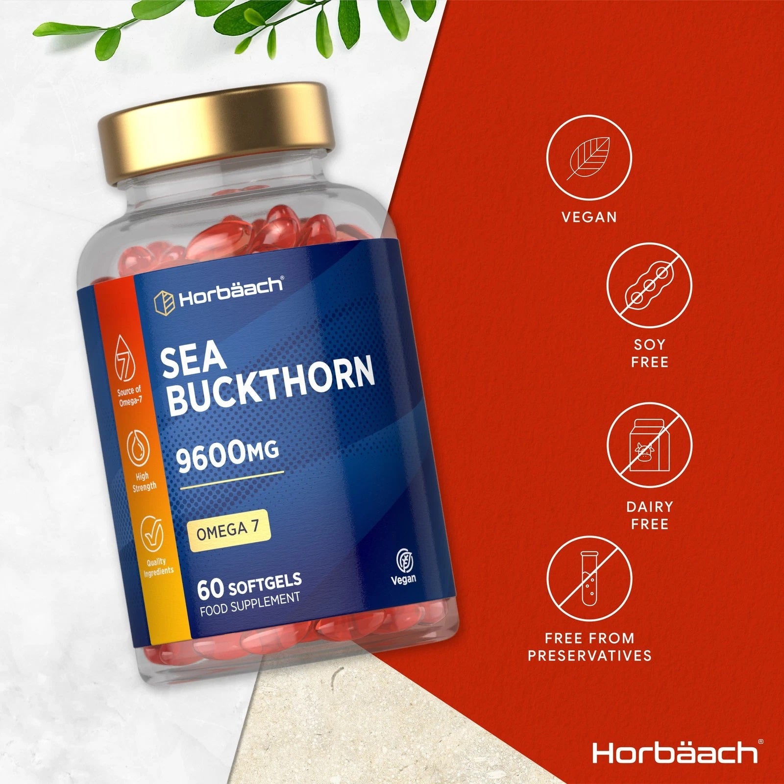 Sea Buckthorn Oil 9600 mg | 60 Softgels