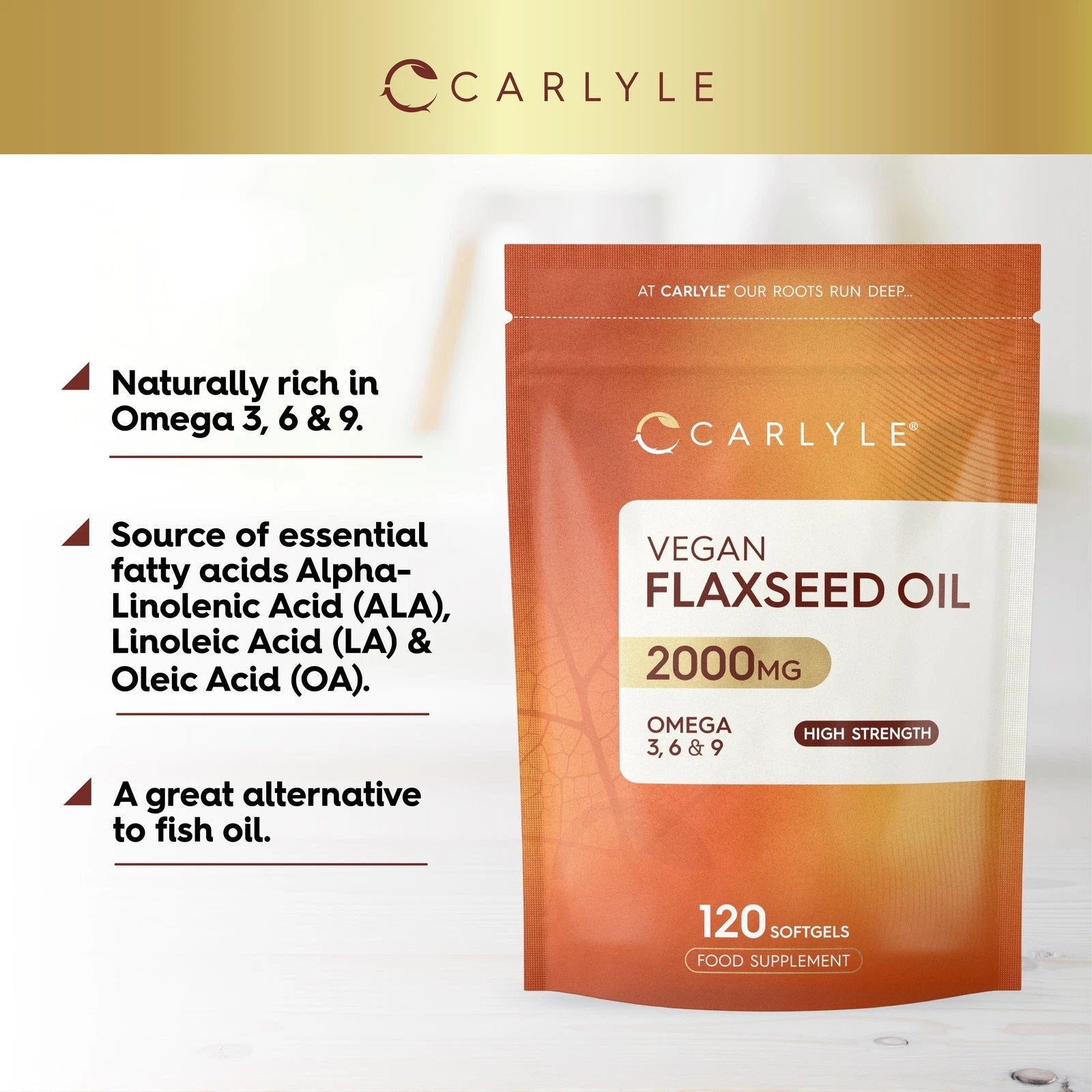 Flaxseed Oil 2000 mg | 120 Softgels