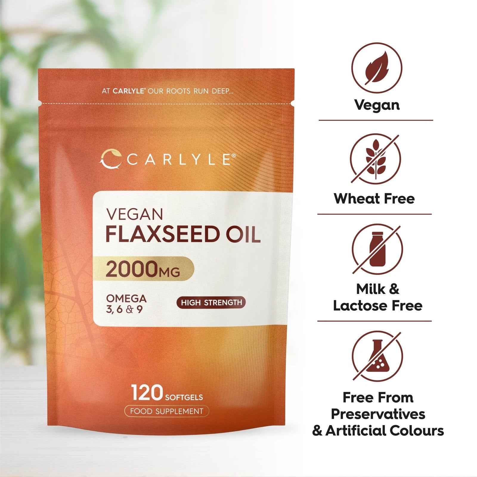 Flaxseed Oil 2000 mg | 120 Softgels