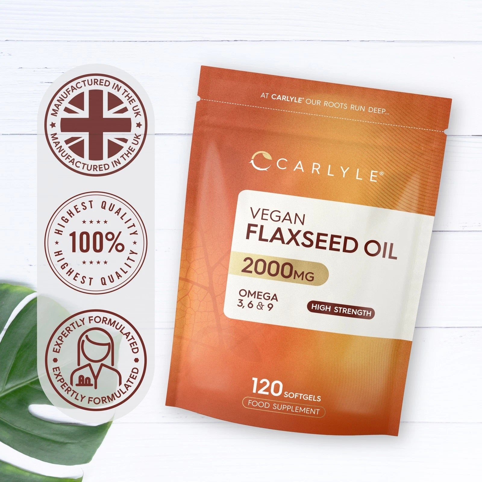 Flaxseed Oil 2000 mg | 120 Softgels