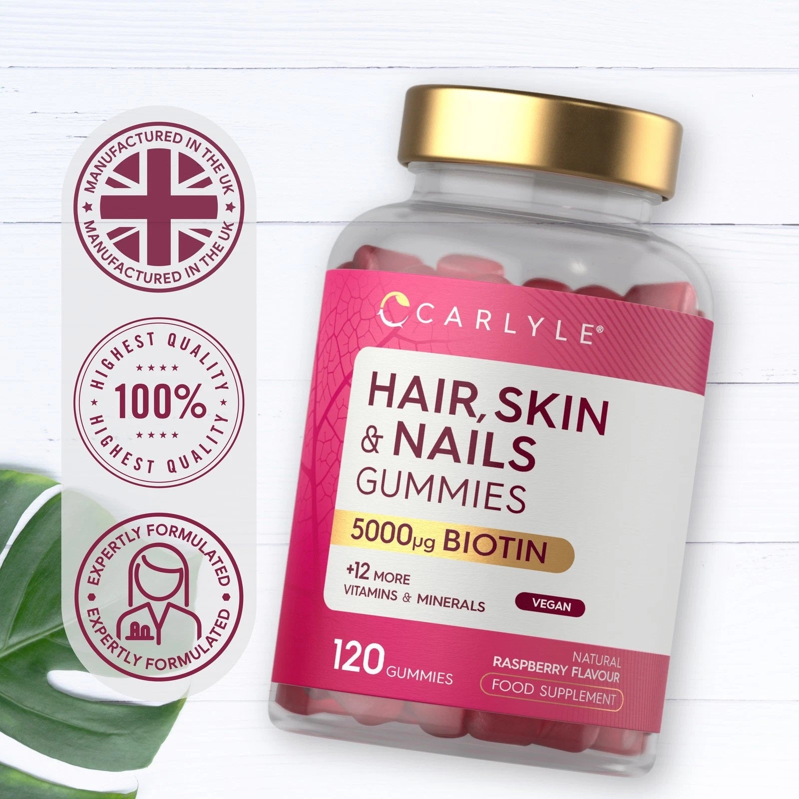 Hair Skin and Nails Vitamins | 120 Gummies
