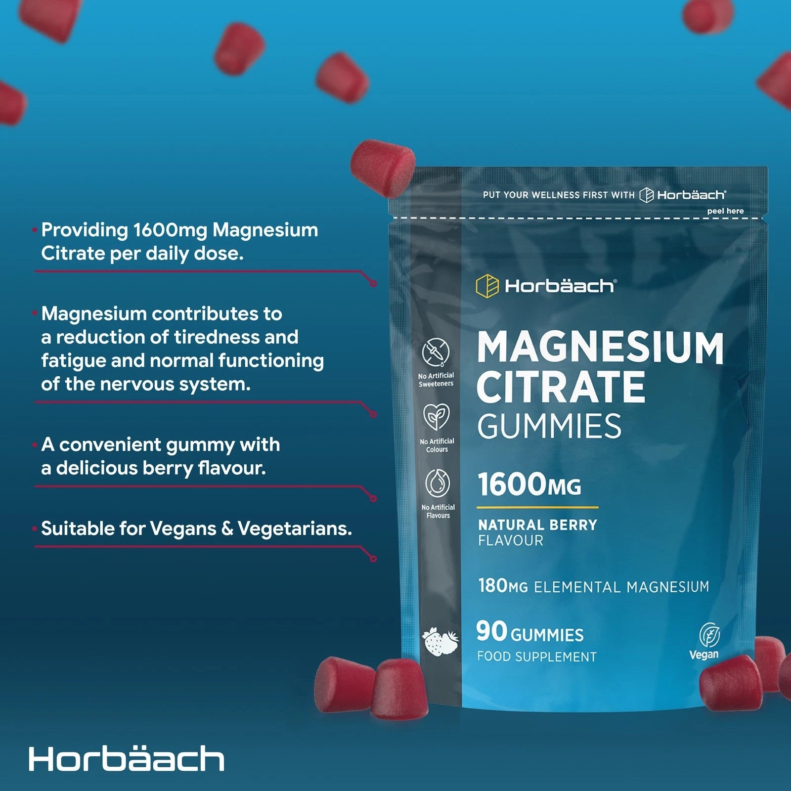 Magnesium Citrate 1600 mg | 90 Gummies