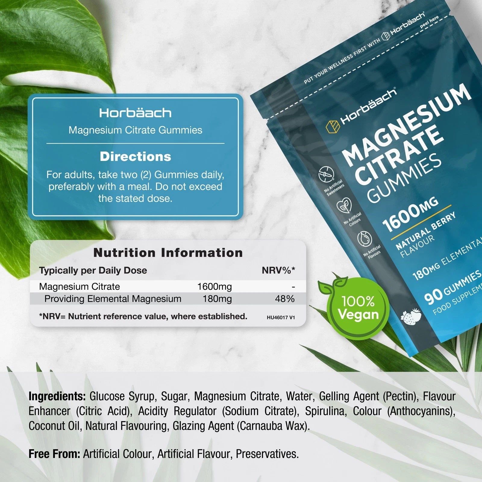 Magnesium Citrate 1600 mg | 90 Gummies