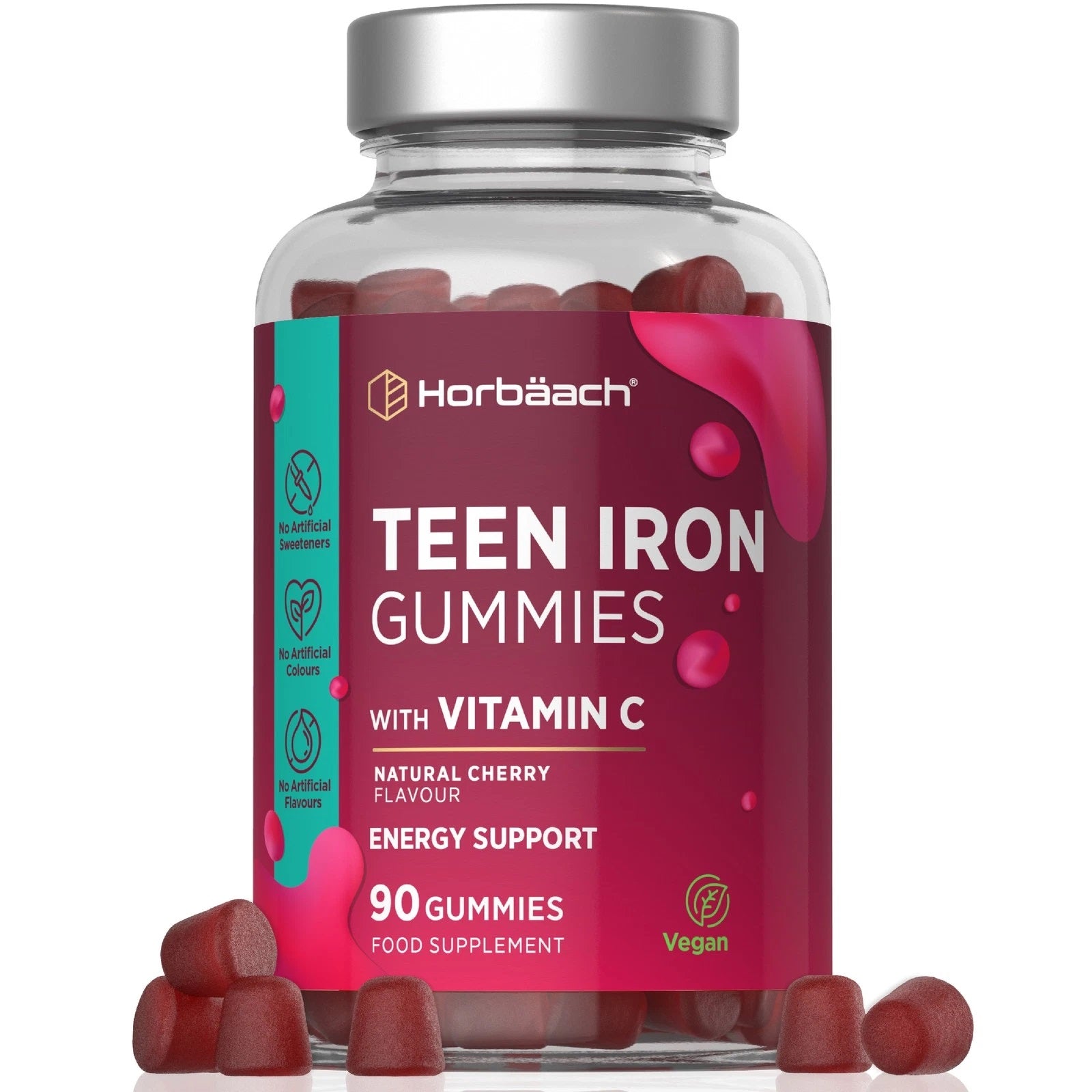 Iron with Vitamin C for Teens | 90 Gummies
