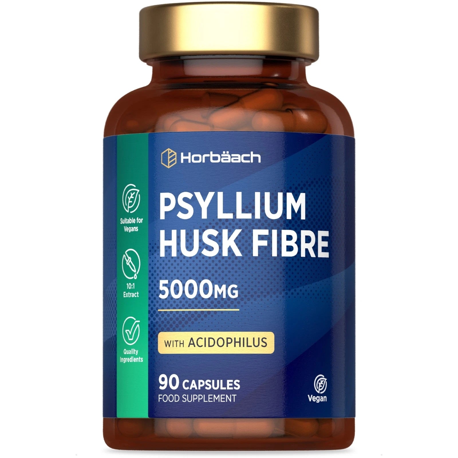 Psyllium Husk with Biotics 5000 mg | 90 Capsules