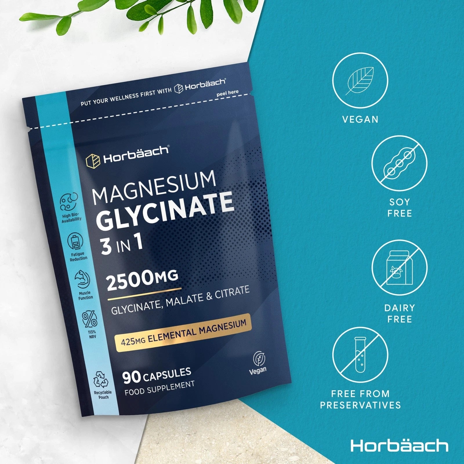 Magnesium 3-in-1 Complex 2500 mg | 90 Capsules