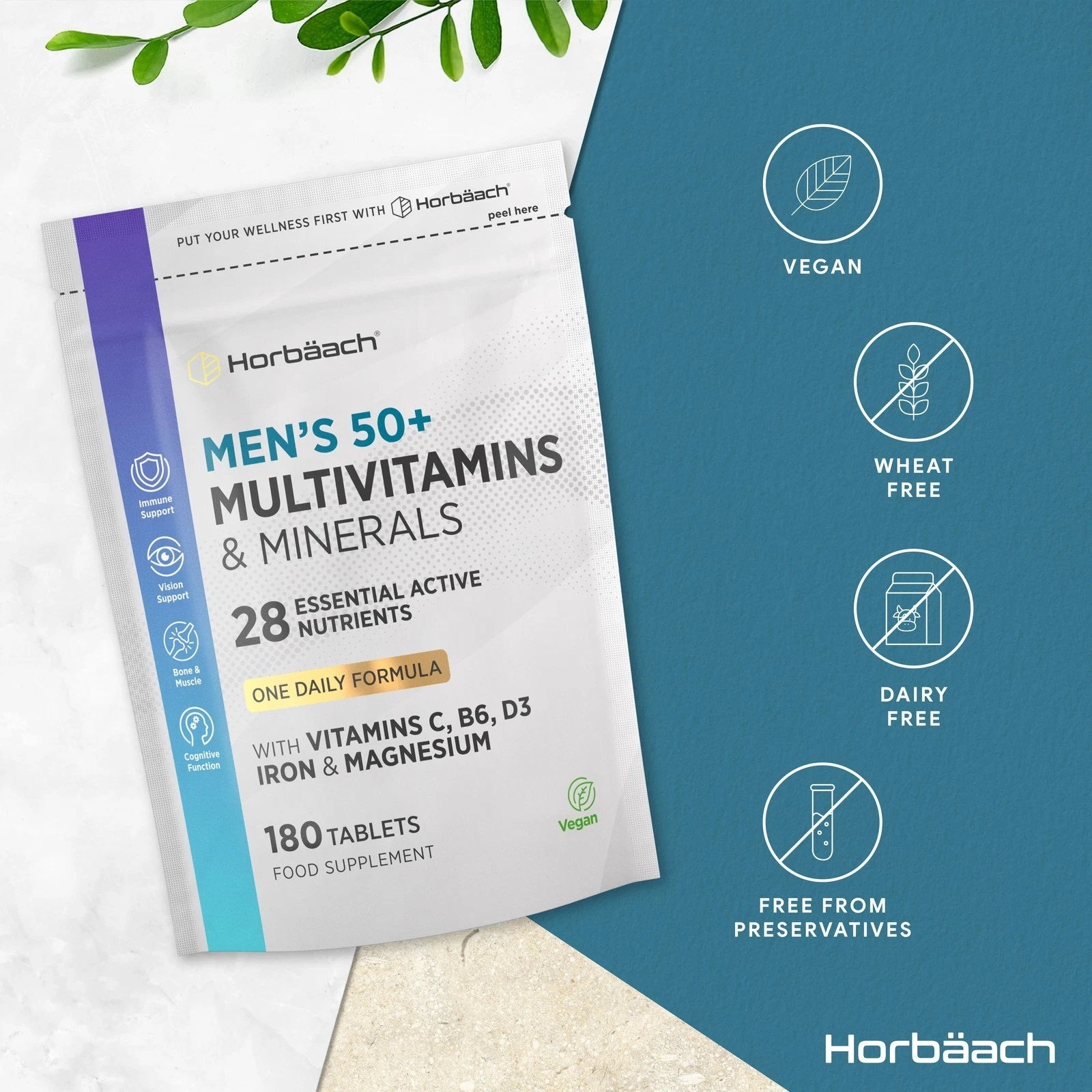 Multivitamins and Mineral for Men 50 Plus | 180 Tablets