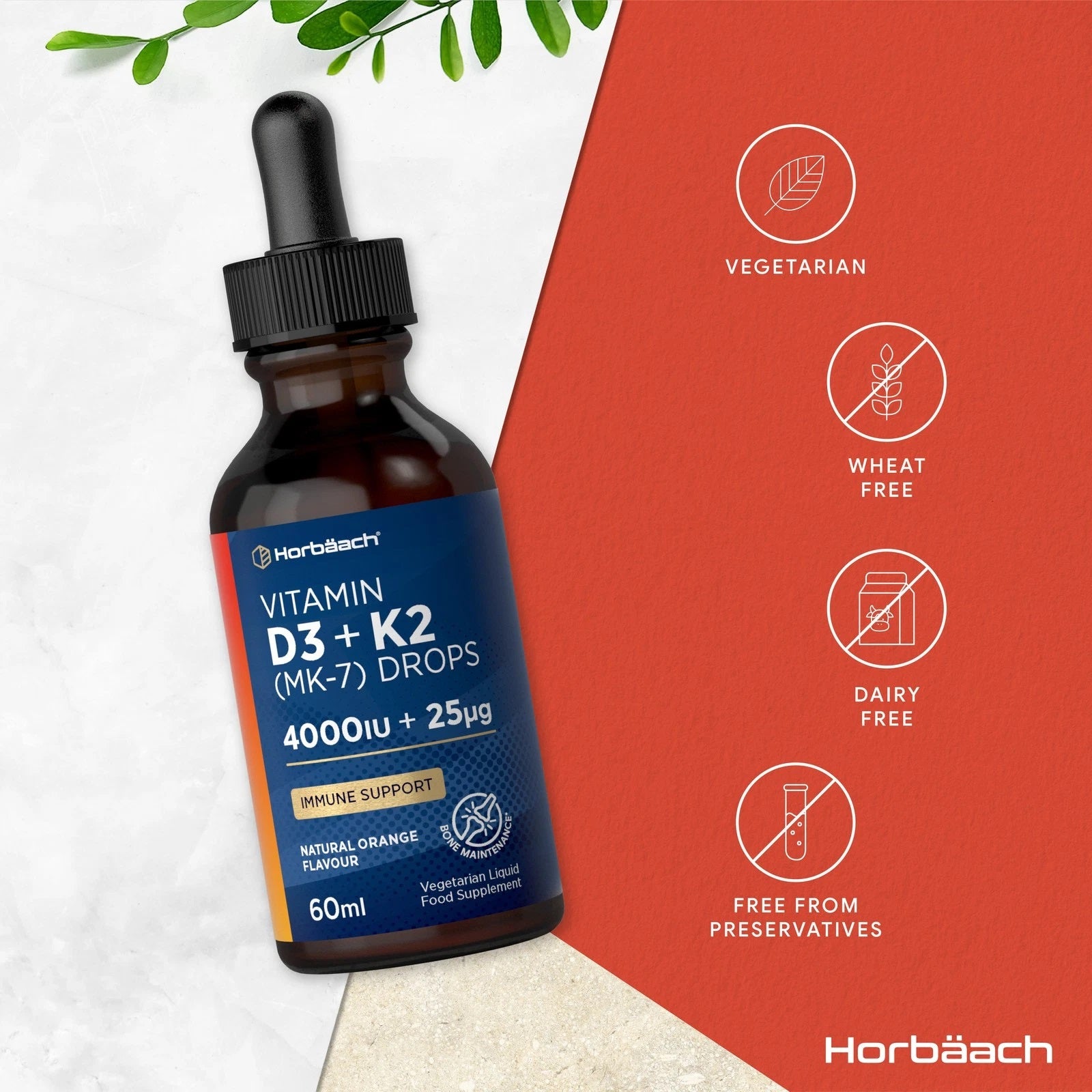 Vitamin D3 4000 IU & K2 MK7 25 µg Liquid | 60 ml
