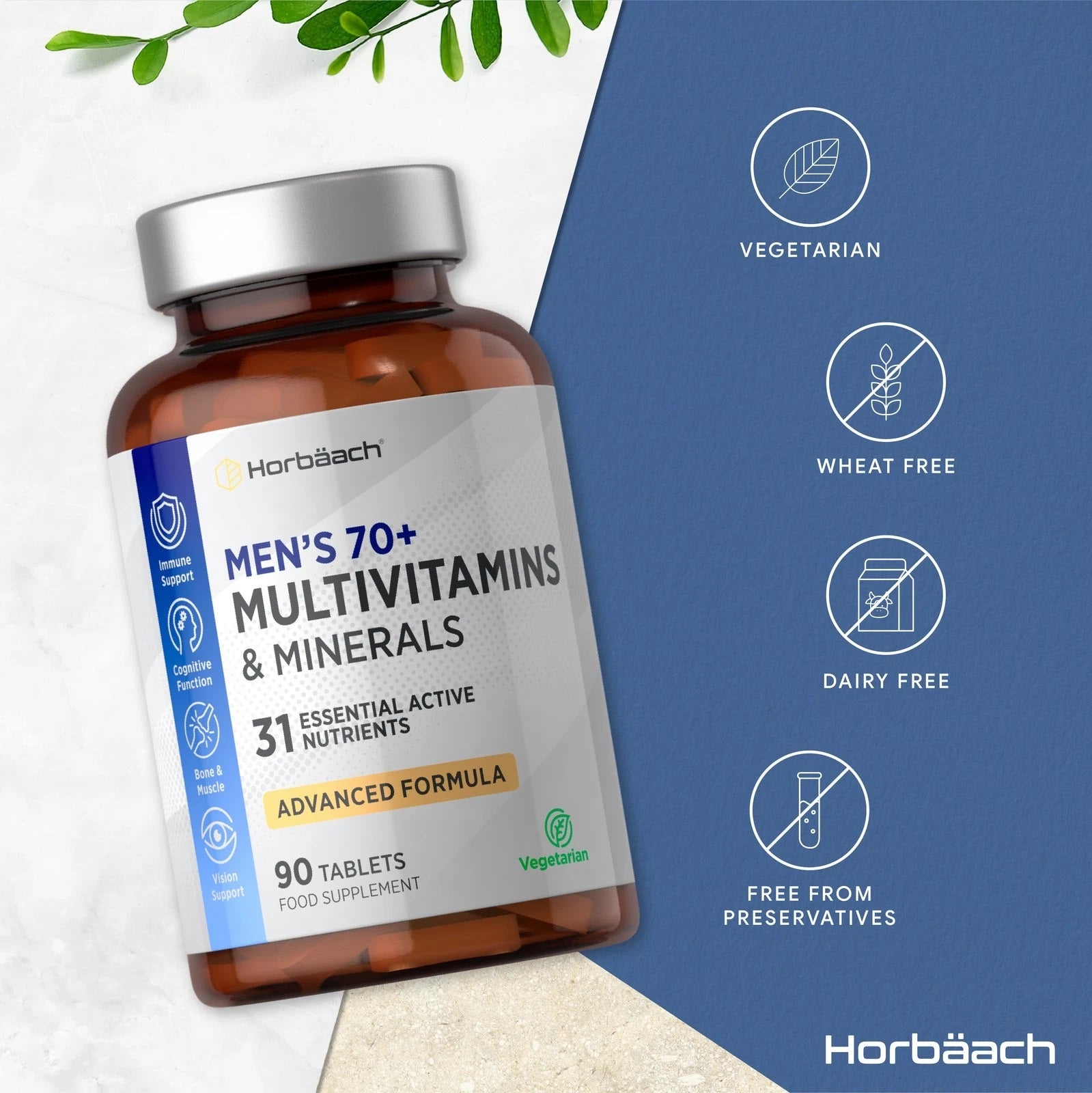 Multivitamins and Minerals for Adults 70 Plus | 90 Tablets