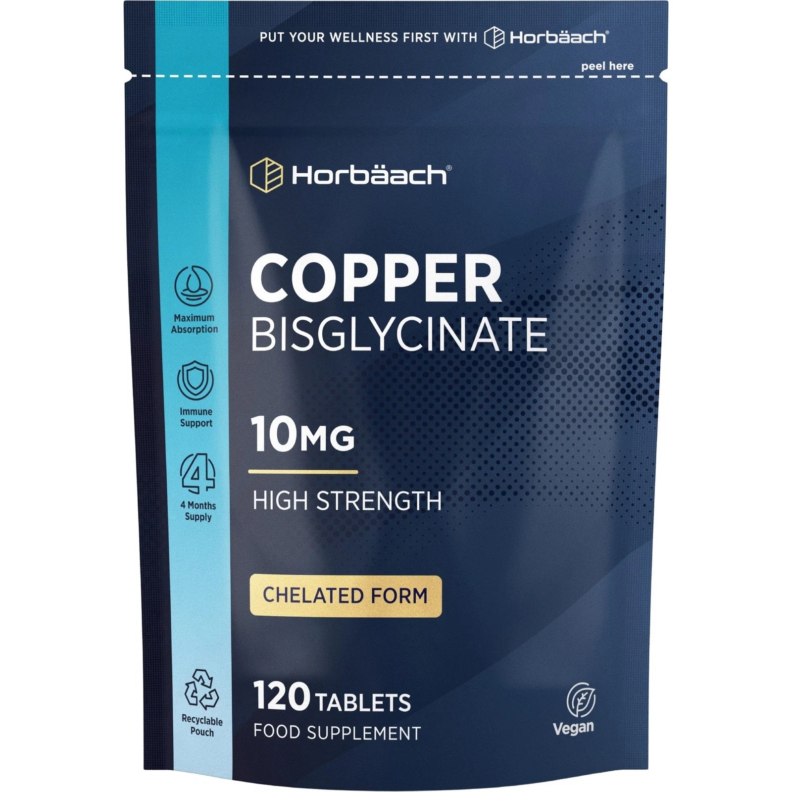 Copper Bisglycinate 10 mg | 120 Tablets