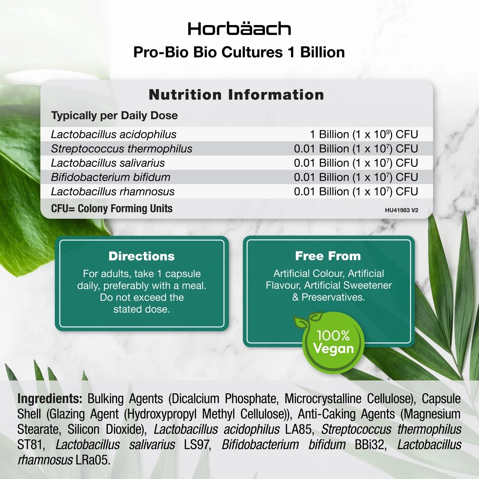 Pro-Bio Cultures | 1 Billion CFU | 60 Capsules