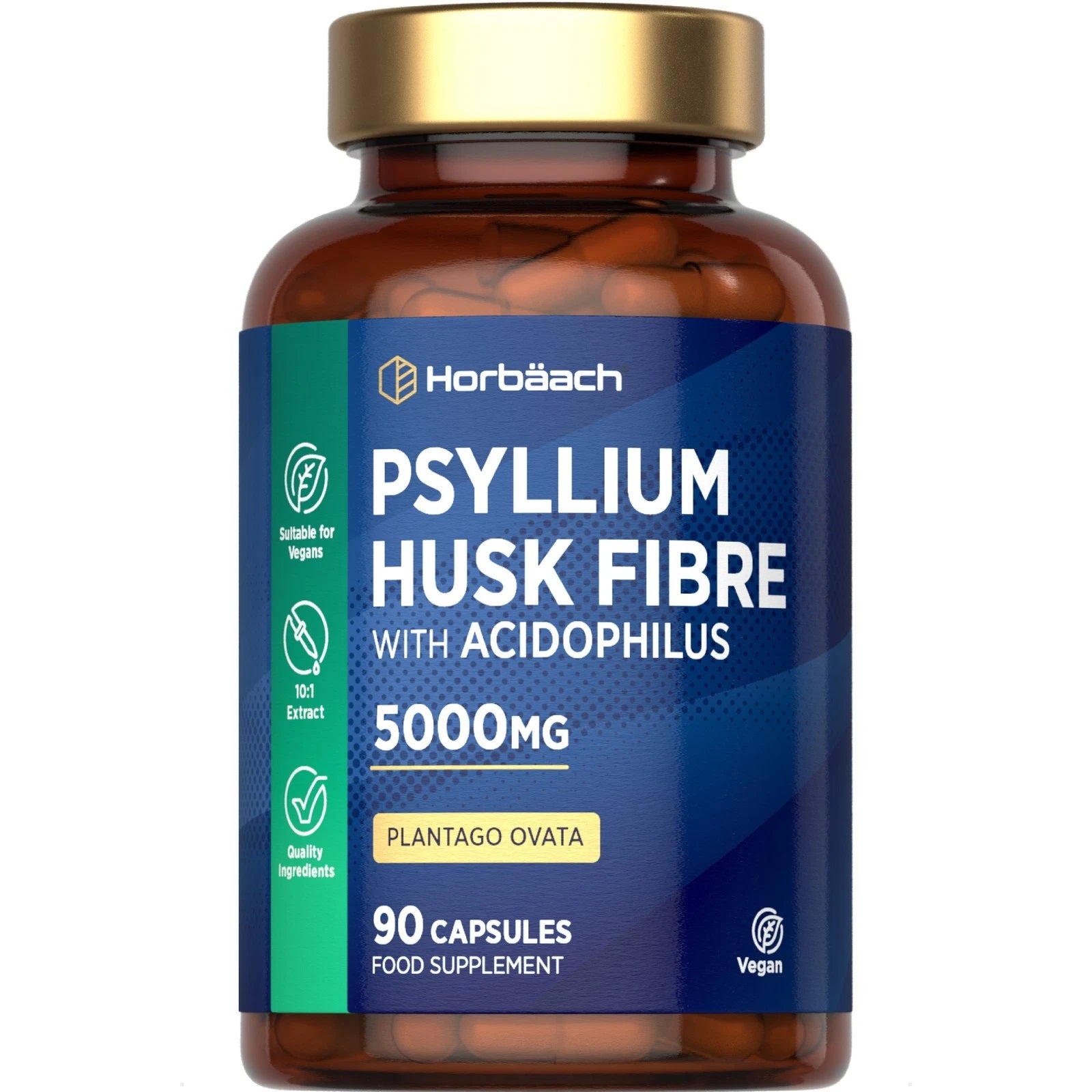 Psyllium Husk with Biotics 5000 mg | 90 Capsules