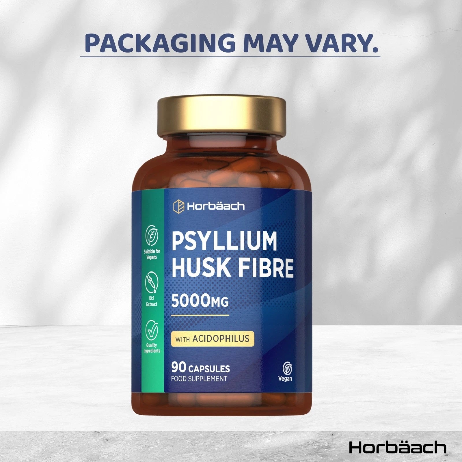 Psyllium Husk with Biotics 5000 mg | 90 Capsules