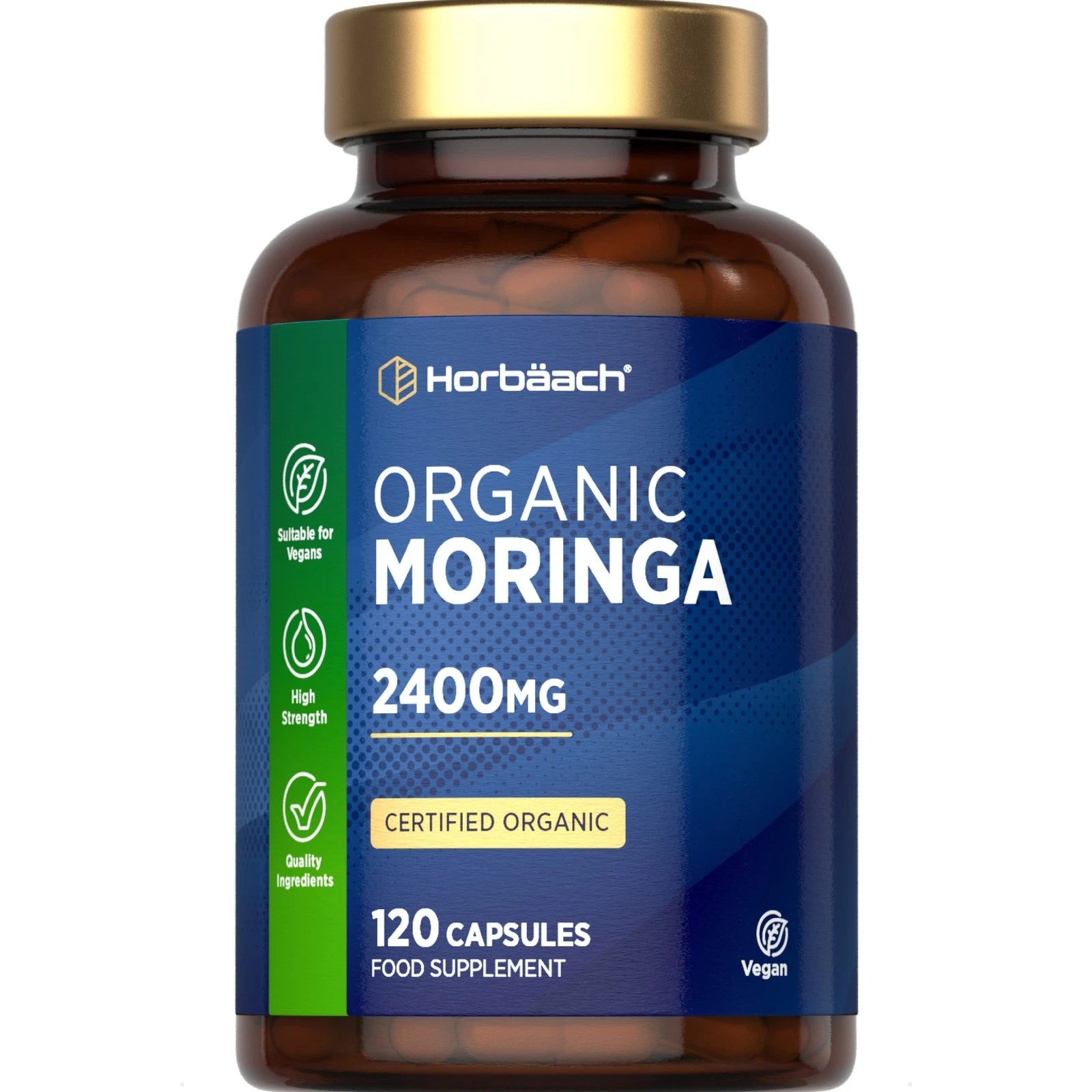 Moringa Oleifera 2400 mg | Organic | 120 Capsules