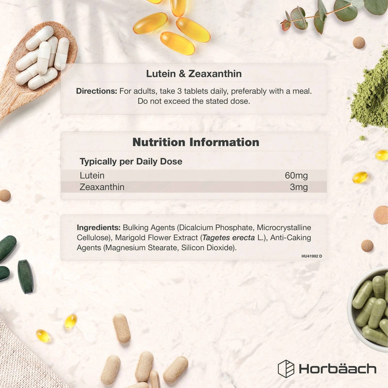 Lutein 60 mg and Zeaxanthin | 180 Tablets