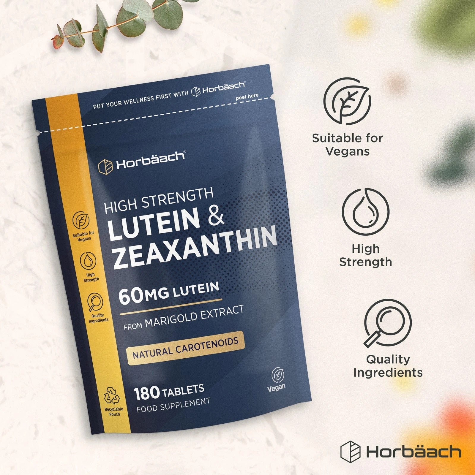 Lutein 60 mg and Zeaxanthin | 180 Tablets