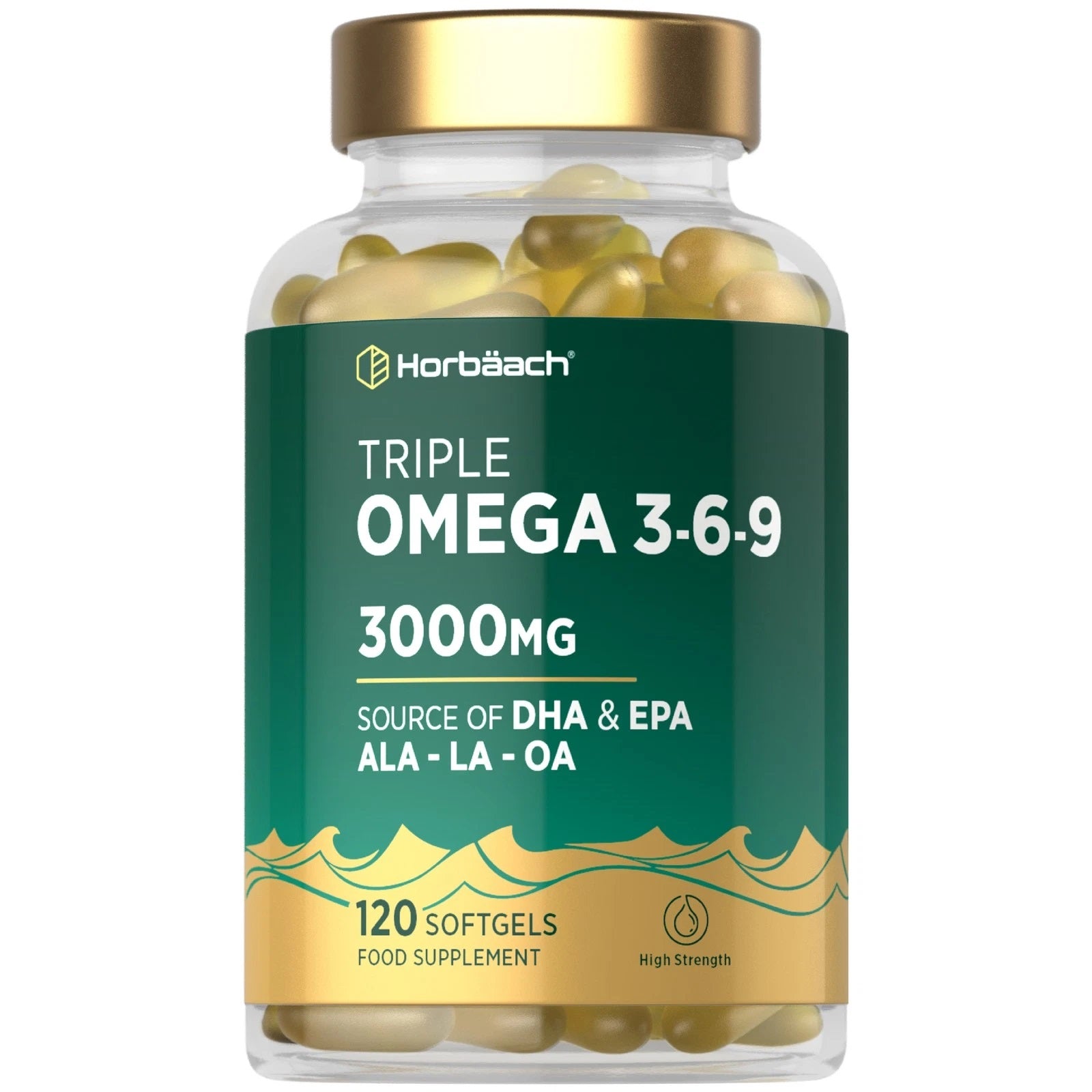 Omega 3-6-9 3000 mg with EPA, DHA & ALA | 120 Softgels