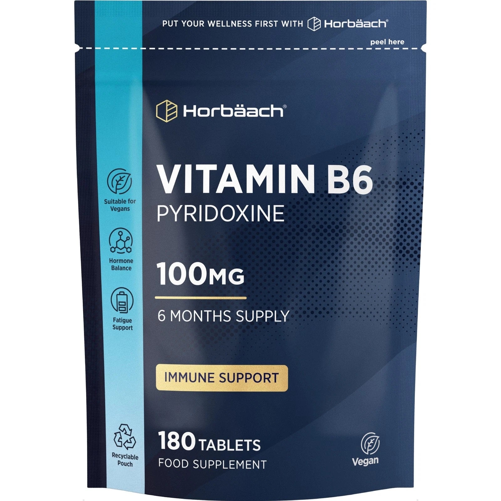 Vitamin B6 100 mg | 180 Tablets