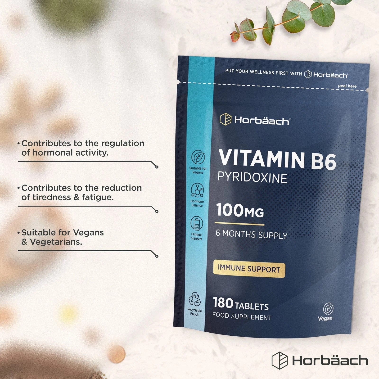 Vitamin B6 100 mg | 180 Tablets