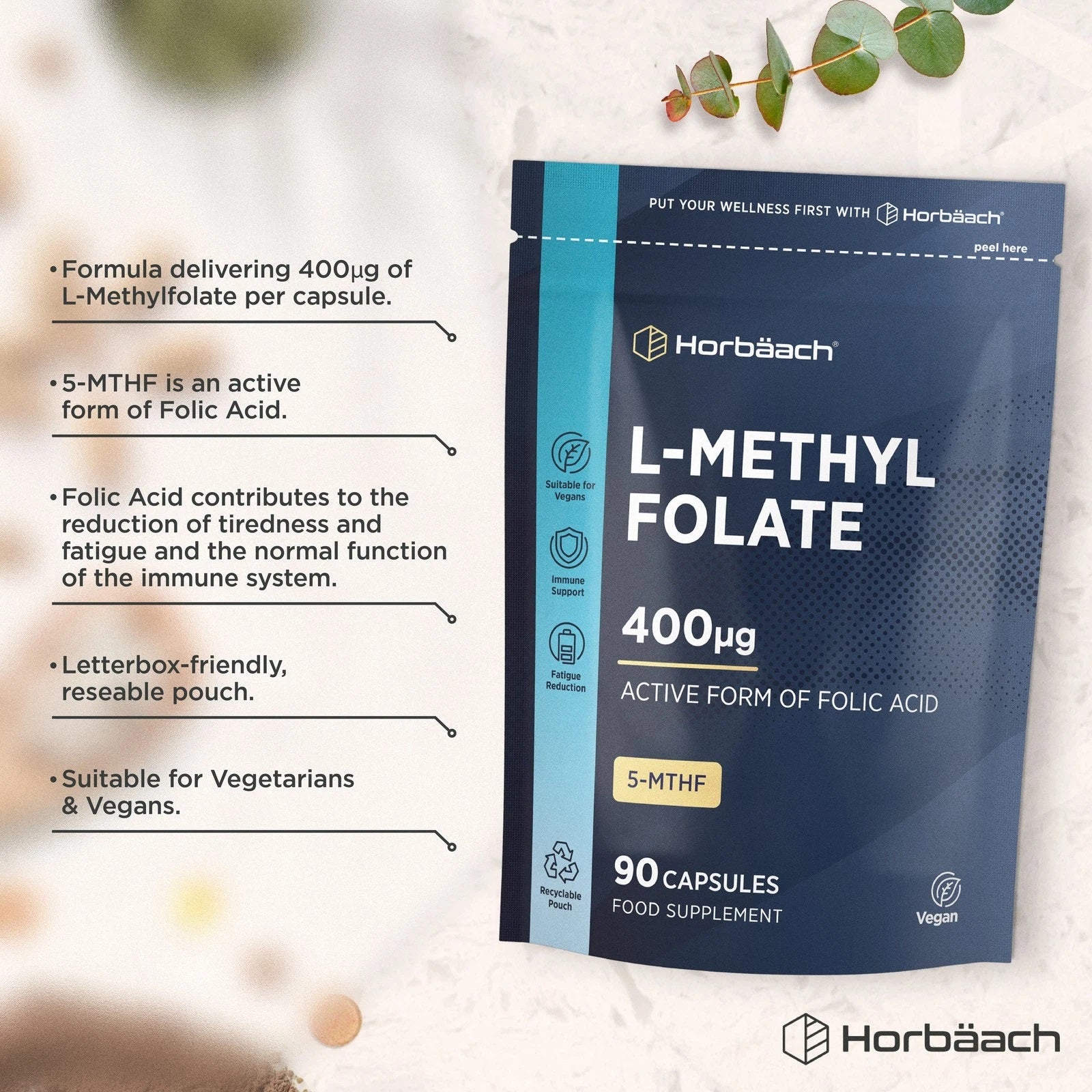 L-Methylfolate 400 ug | 90 Capsules