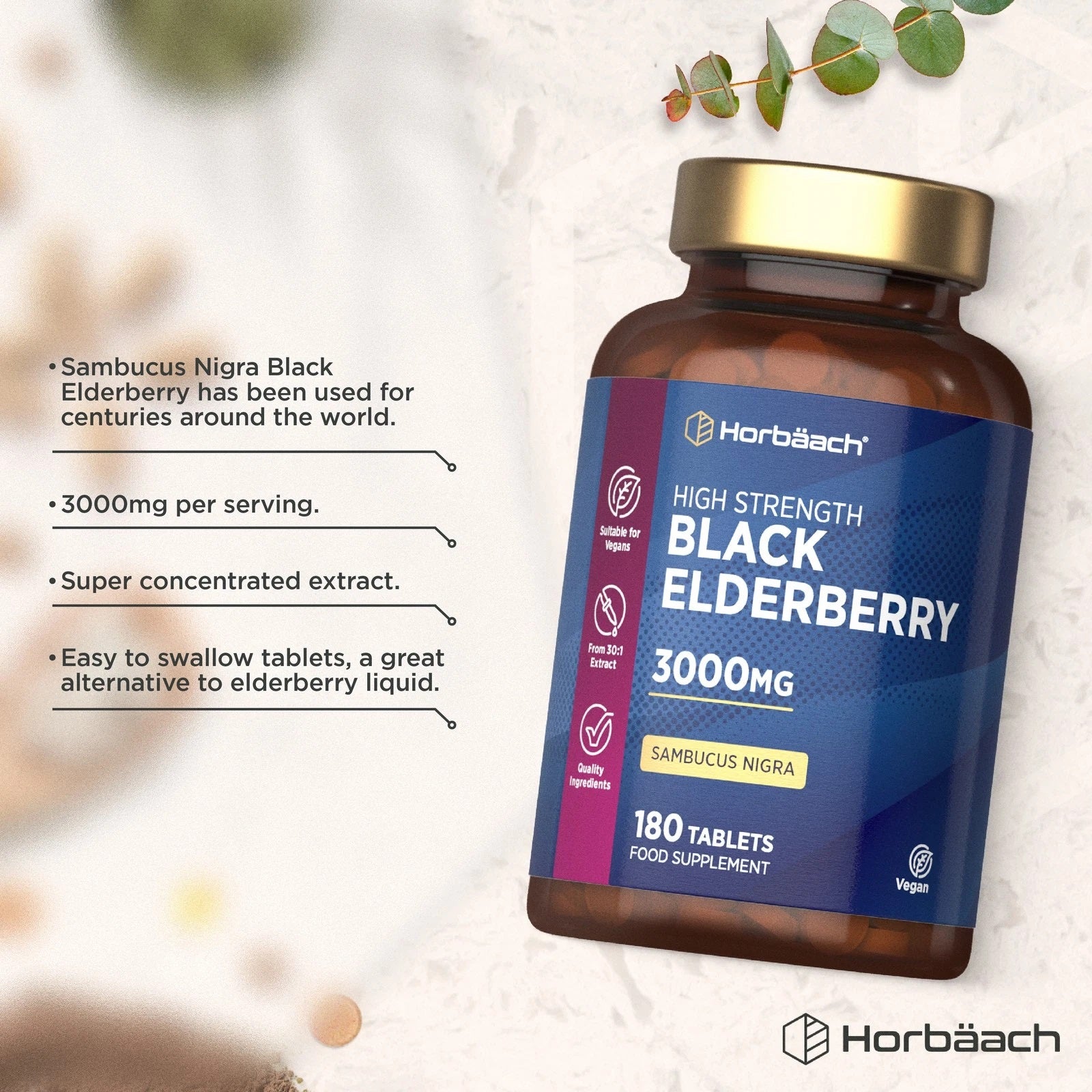Black Elderberry 3000 mg | 180 Tablets