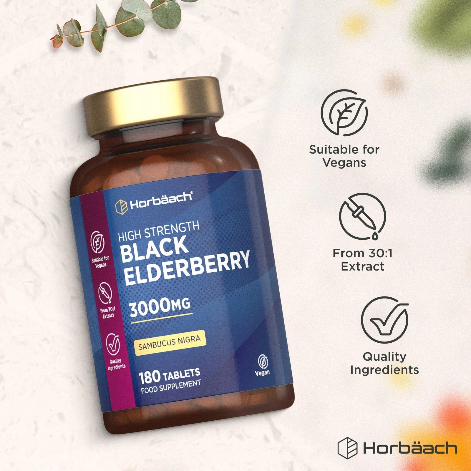 Black Elderberry 3000 mg | 180 Tablets