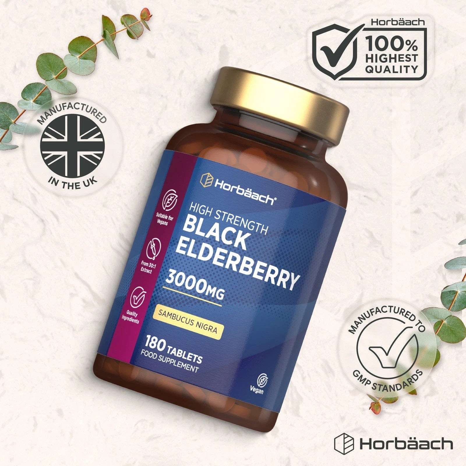 Black Elderberry 3000 mg | 180 Tablets