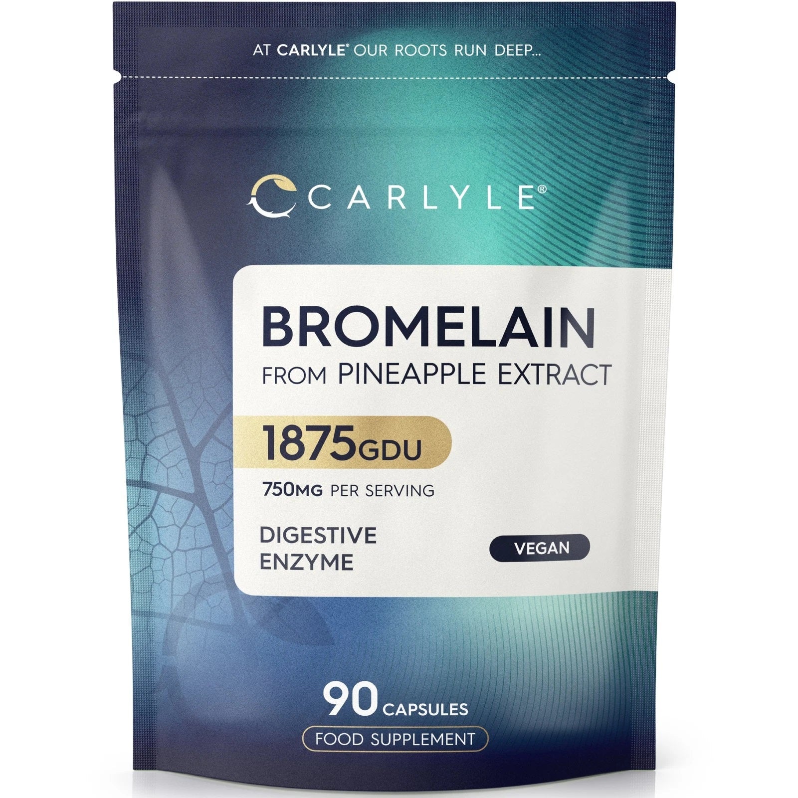 Bromelain 750 mg | 1875 GDU | 90 Capsules