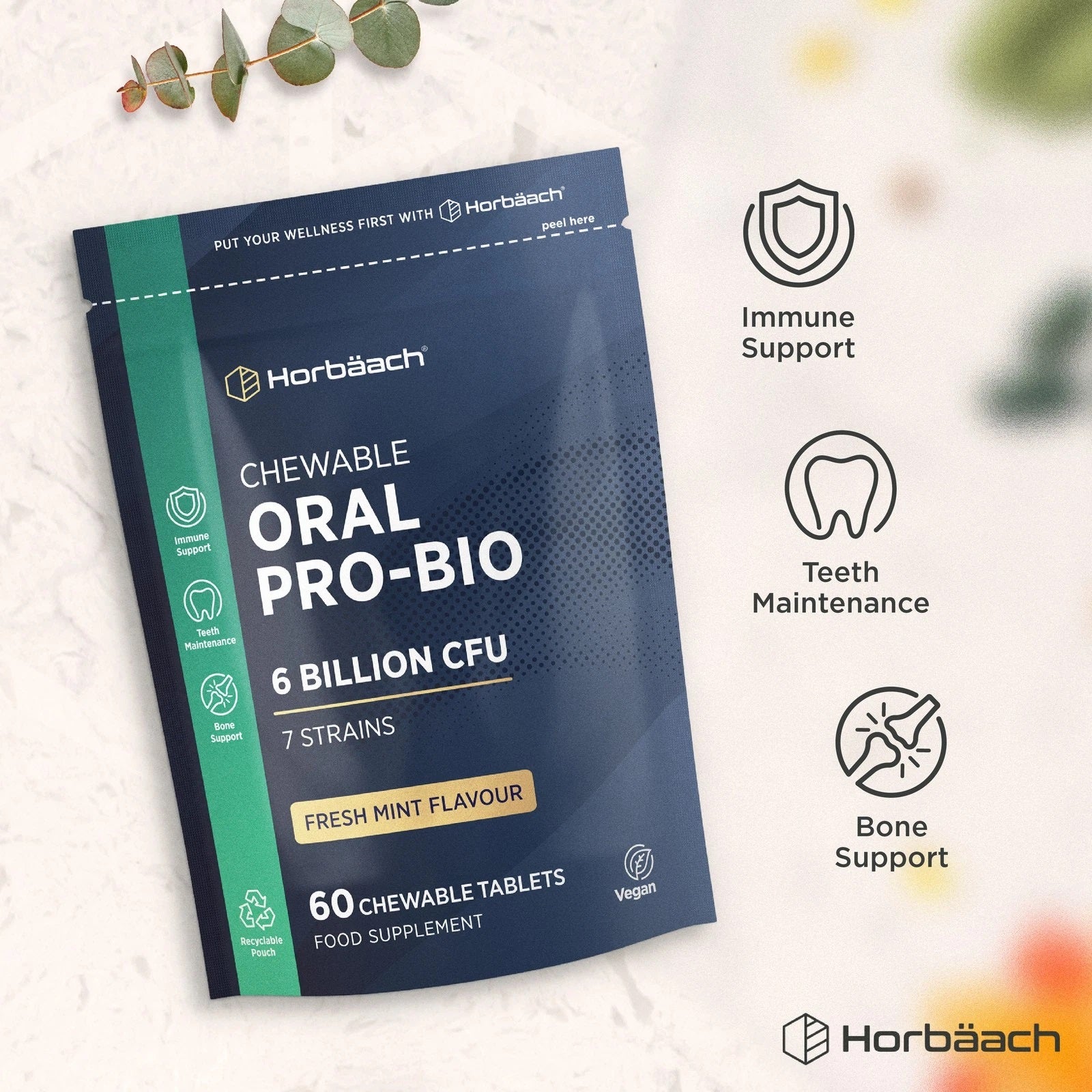 Oral Biotics 6 Billion CFU | 60 Chewable Tablets