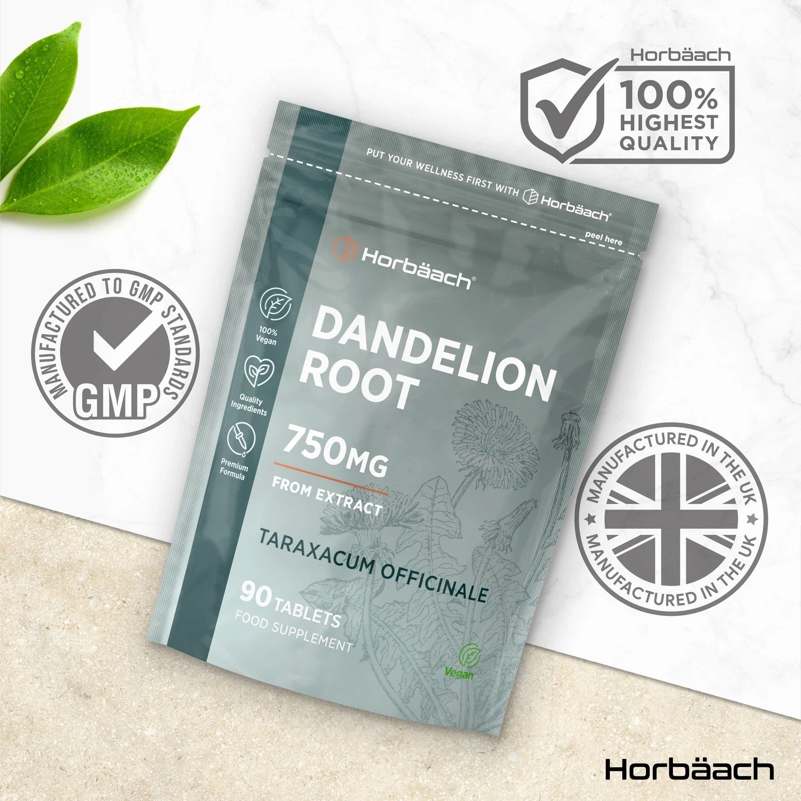 Dandelion Root 750 mg | 90 Tablets