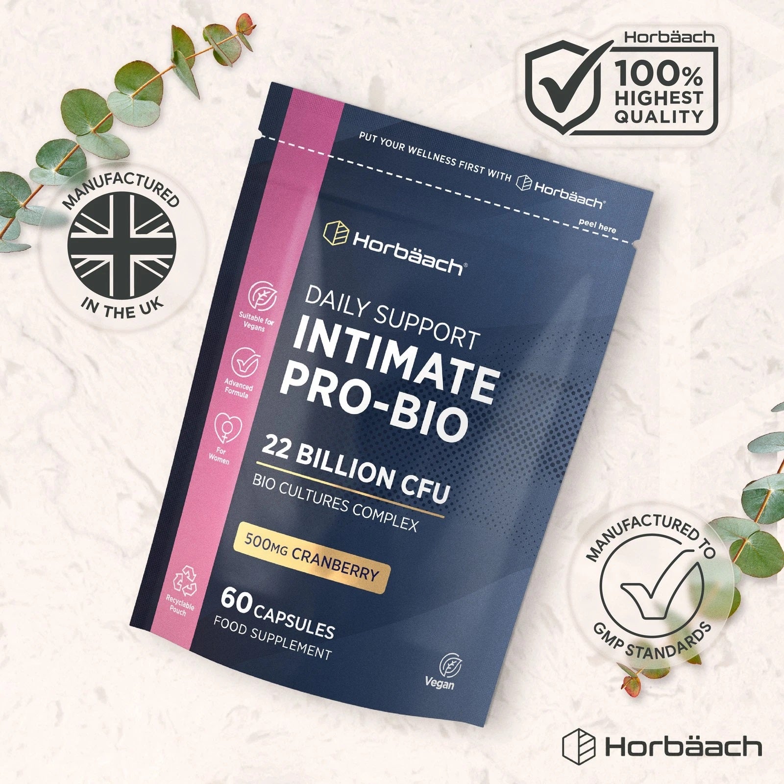 Intimate ProBio for Women 22 Billion CFU with Cranberry | 60 Capsules