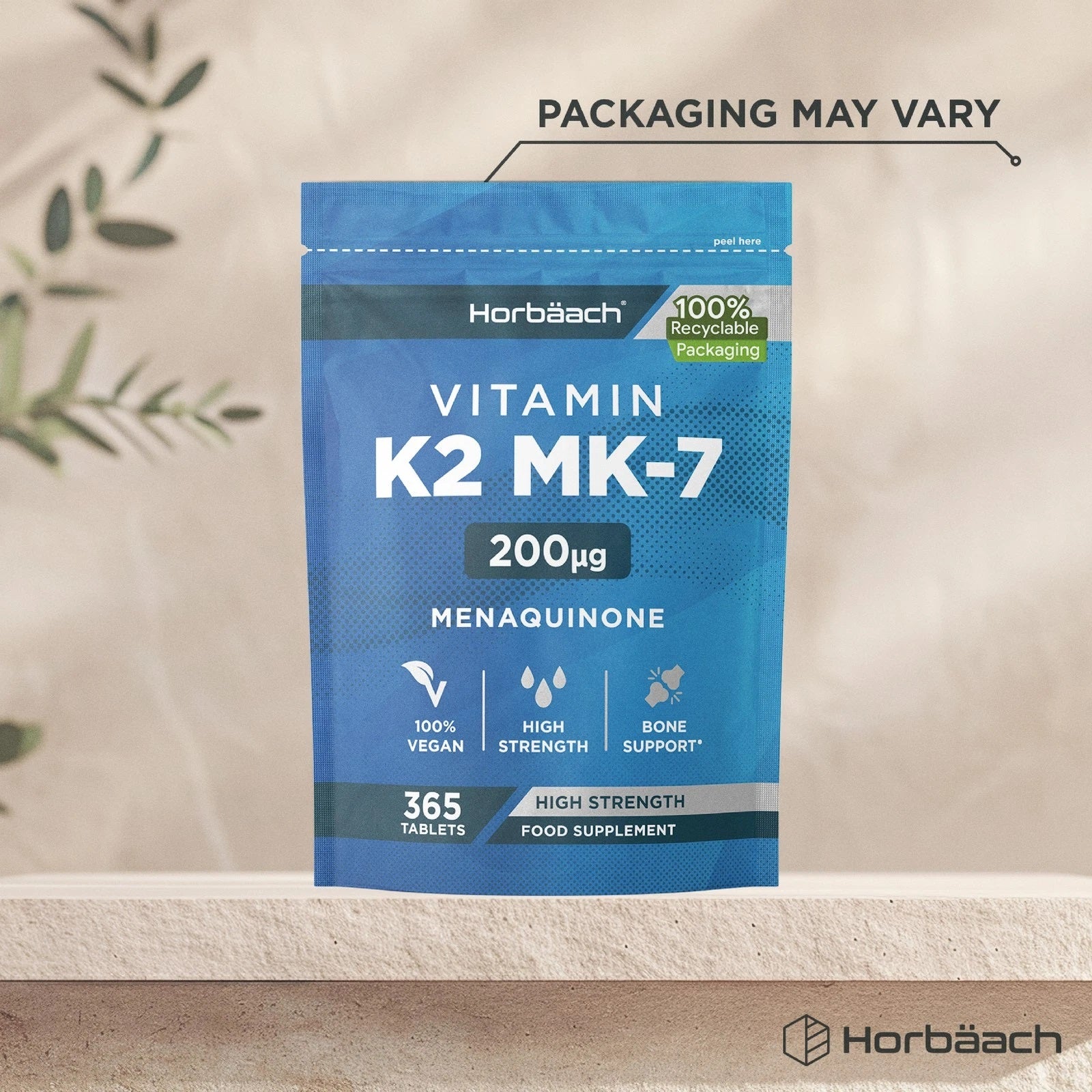 Vitamin K2 MK7 200 µg | 365 Tablets