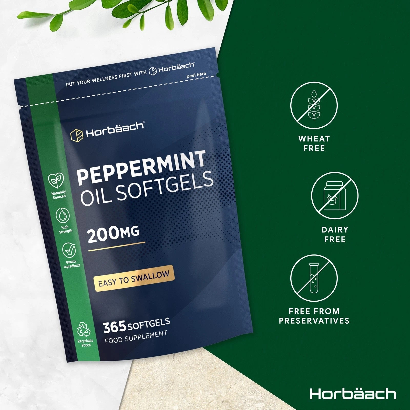 Peppermint Oil 200 mg | 365 Softgels