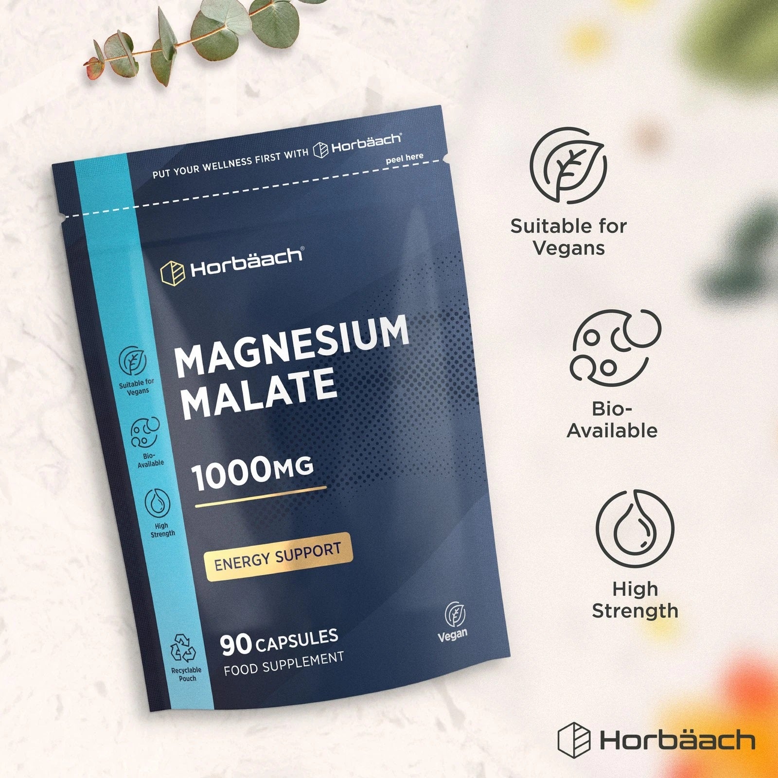 Magnesium Malate 1000 mg | 90 Capsules