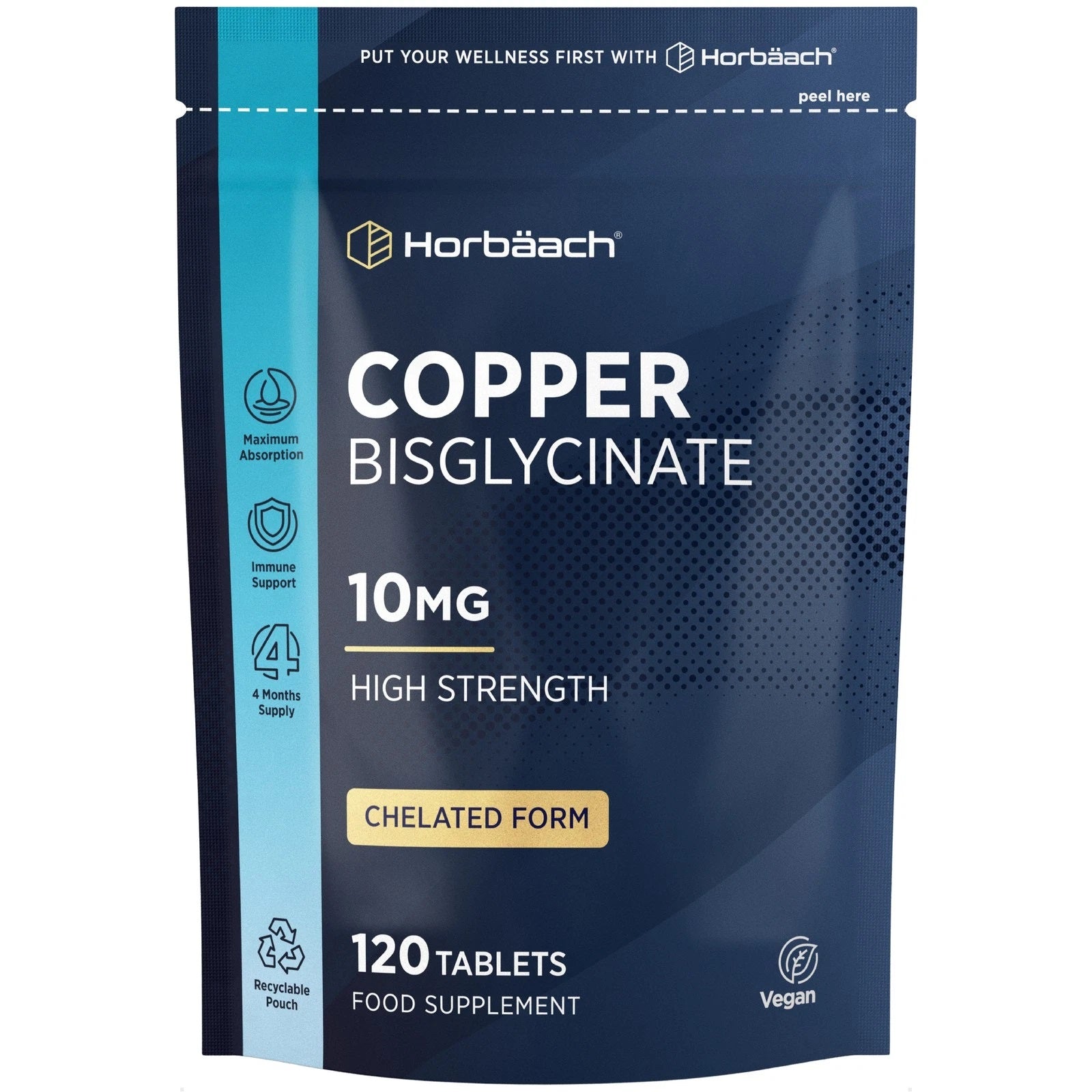 Copper Bisglycinate 10 mg | 120 Tablets
