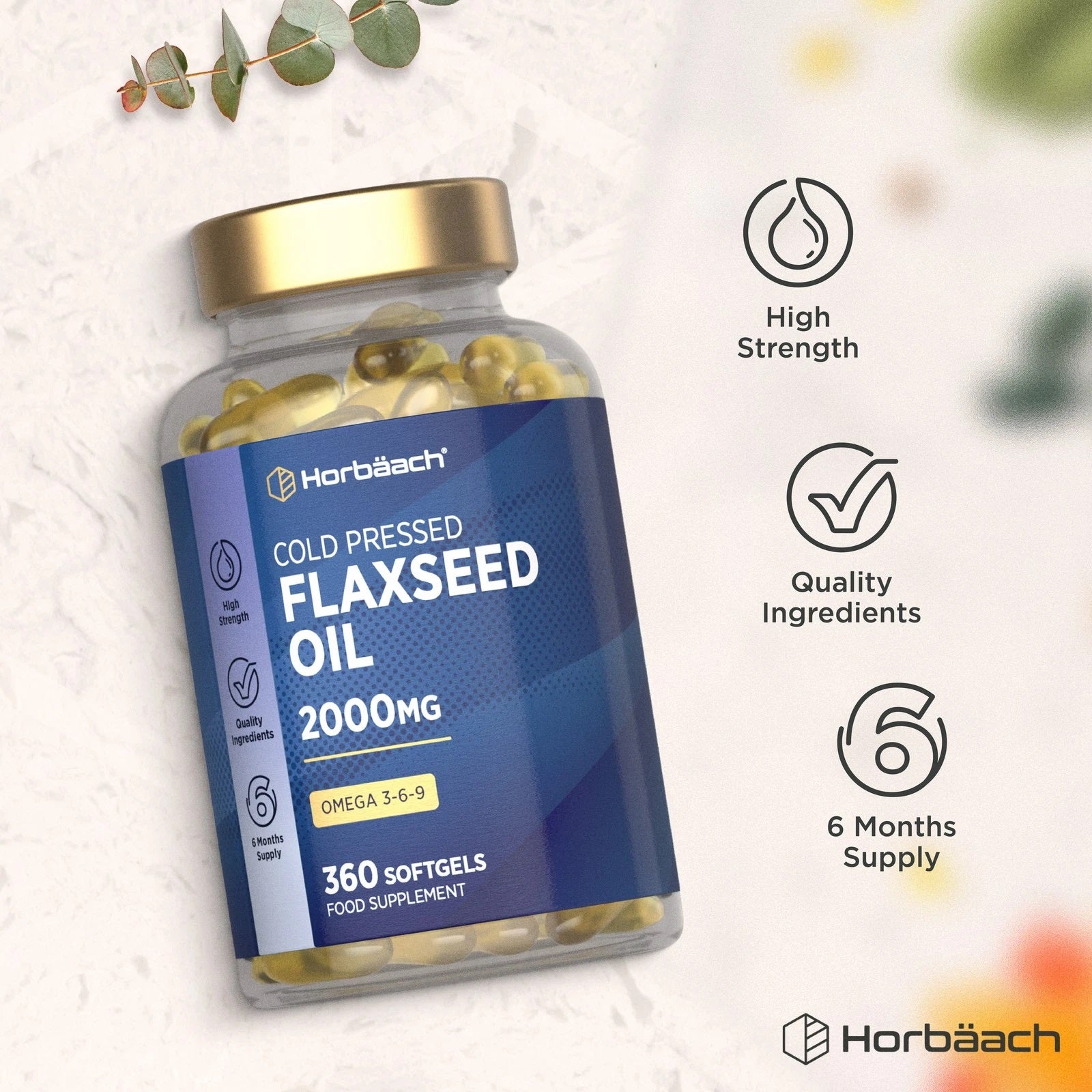 Flaxseed Oil 2000 mg | 360 Softgels