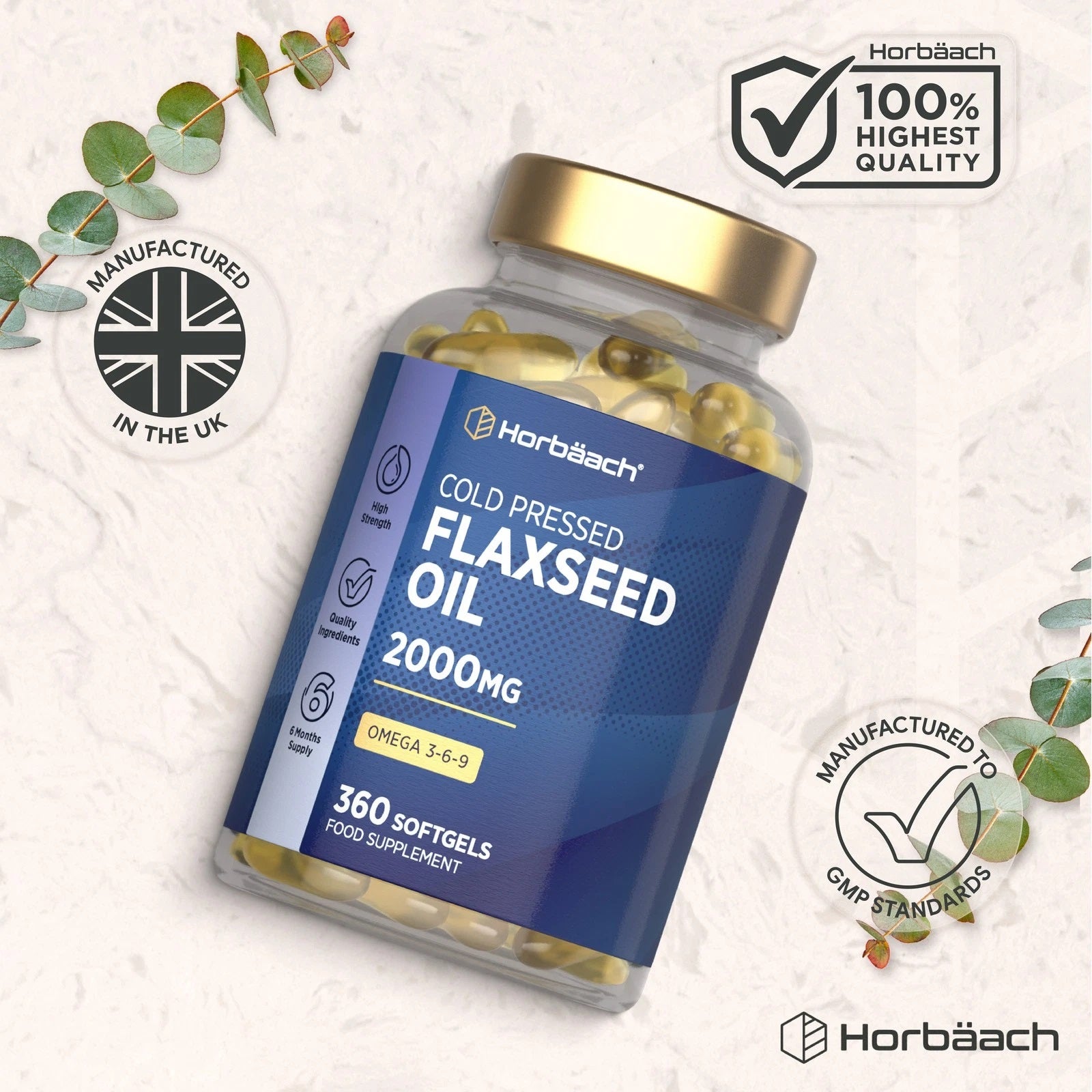 Flaxseed Oil 2000 mg | 360 Softgels