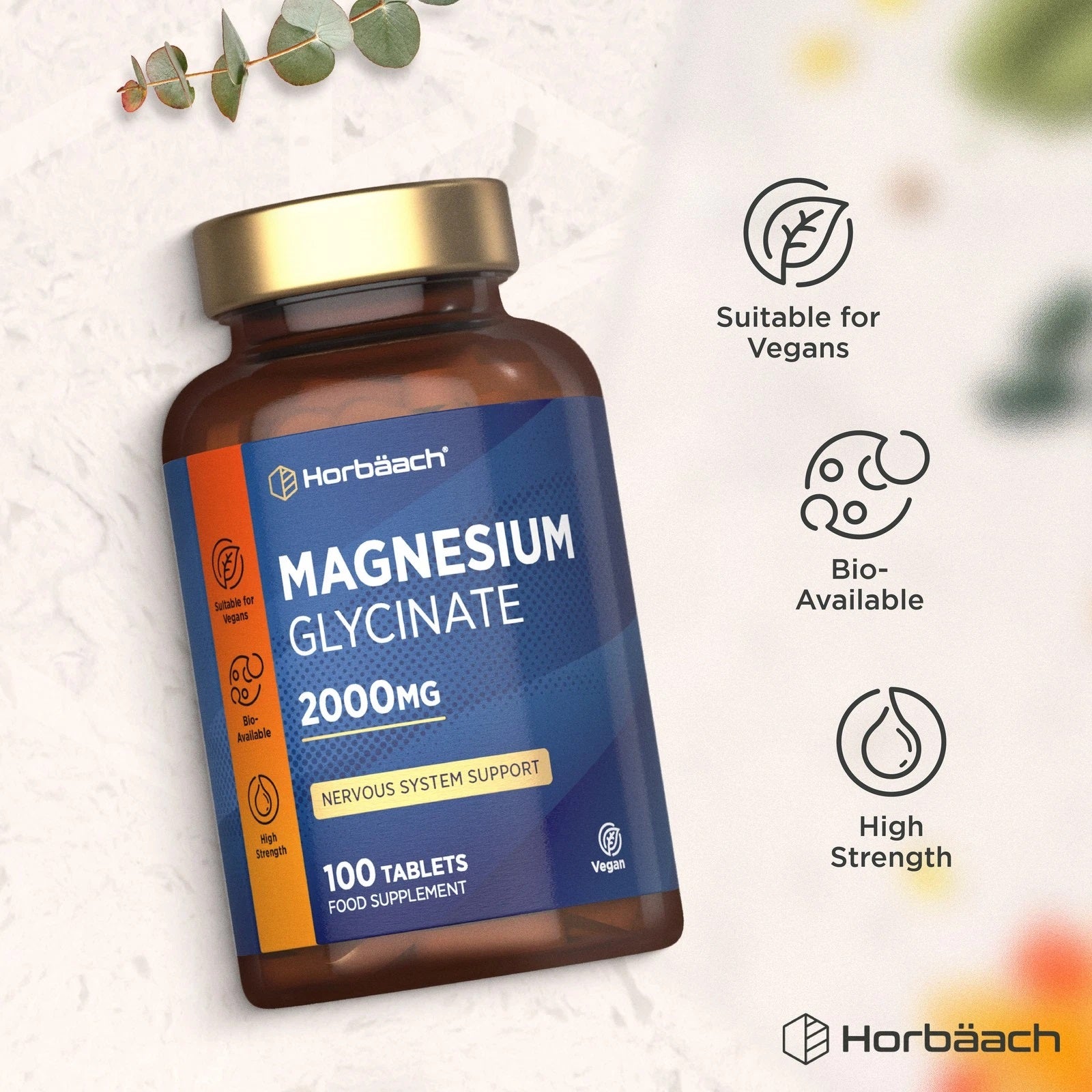 Magnesium Glycinate 2000 mg | 100 Tablets