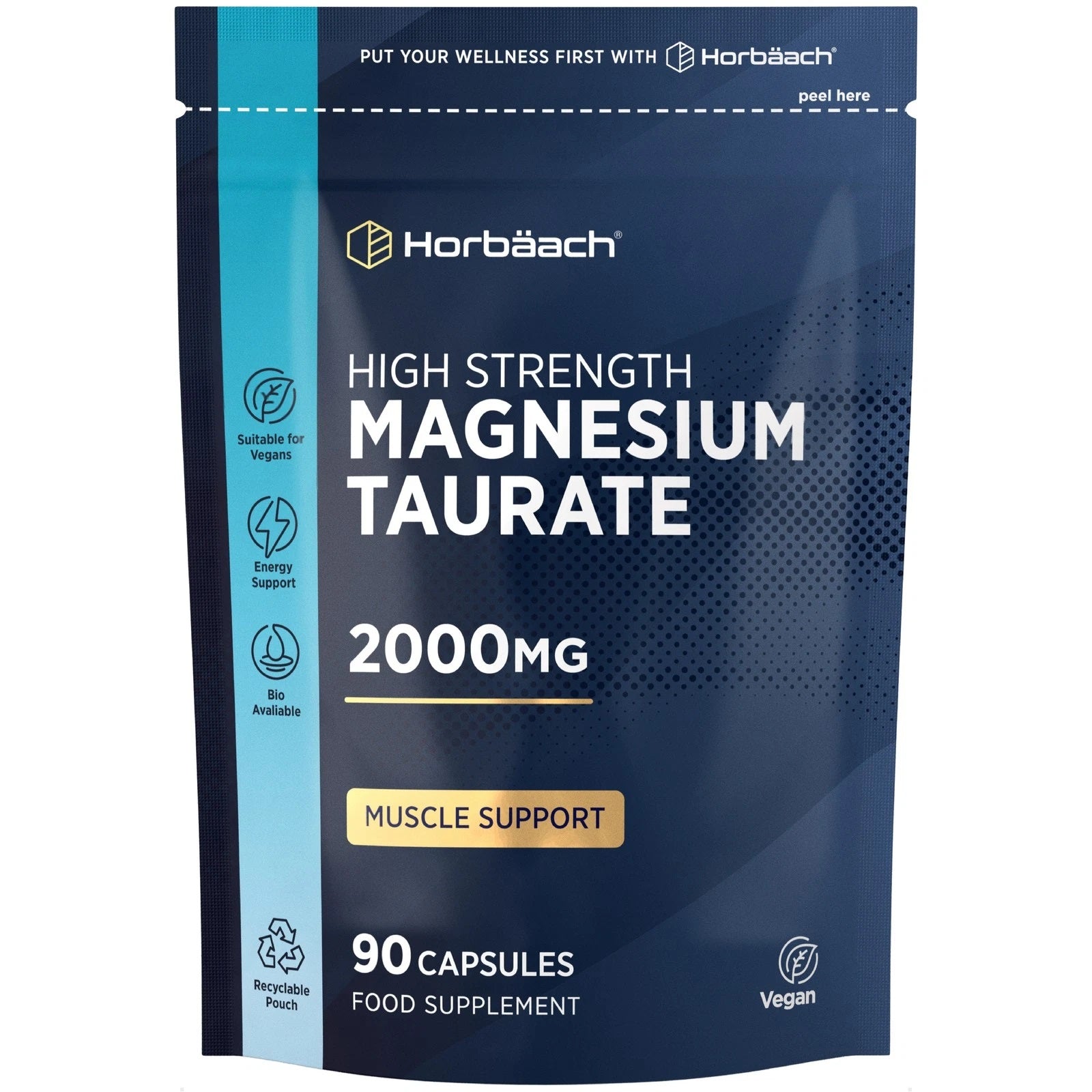 Magnesium Taurate 2000 mg | 90 Capsules