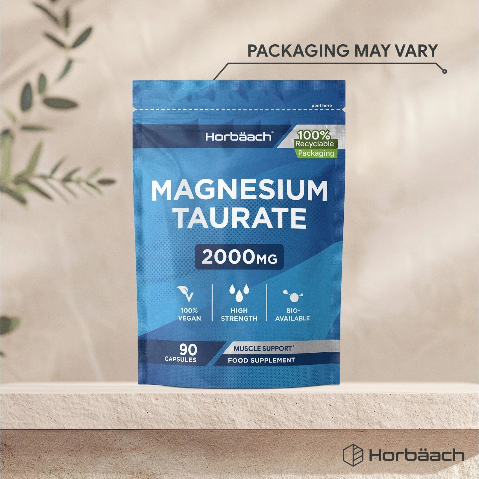 Magnesium Taurate 2000 mg | 90 Capsules