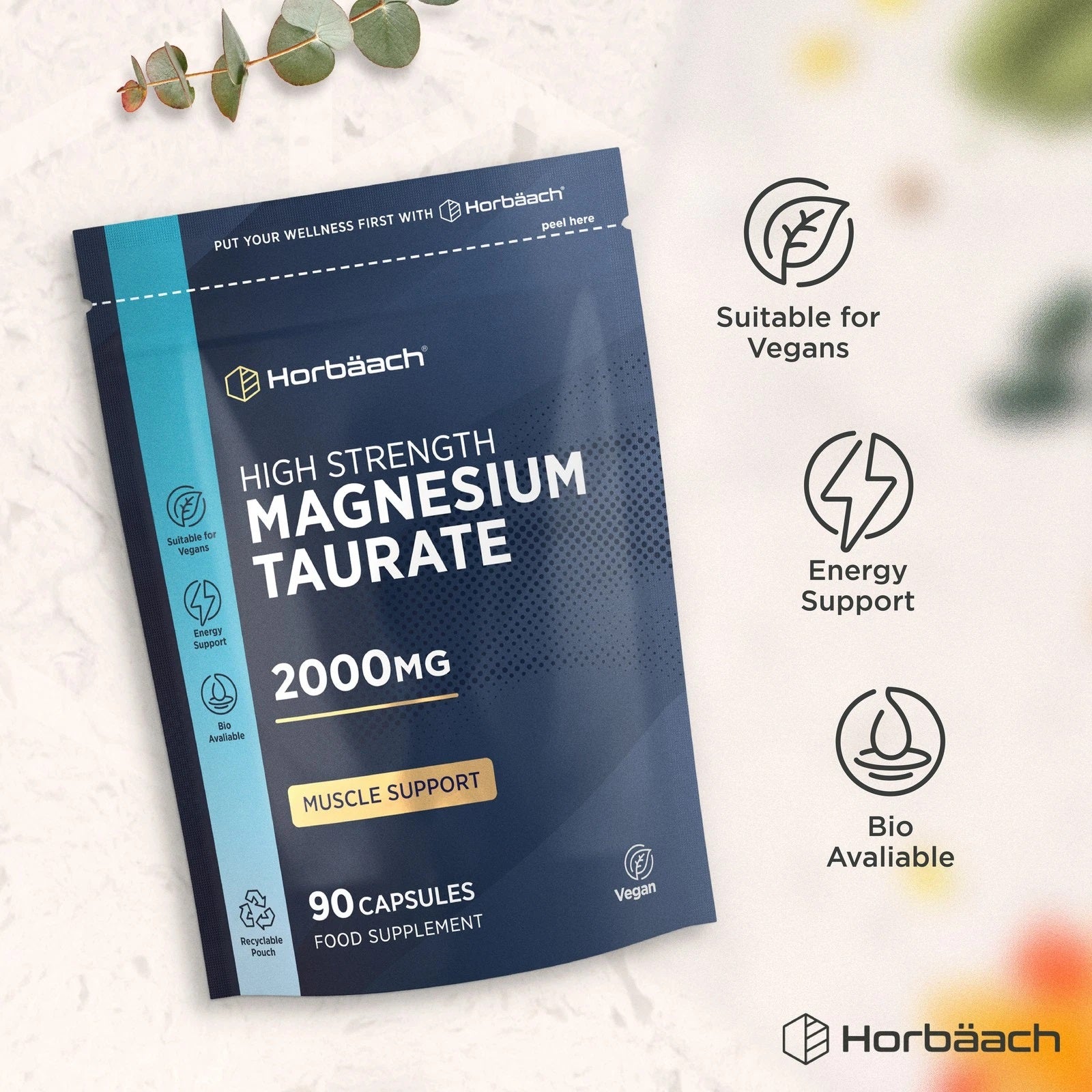 Magnesium Taurate 2000 mg | 90 Capsules