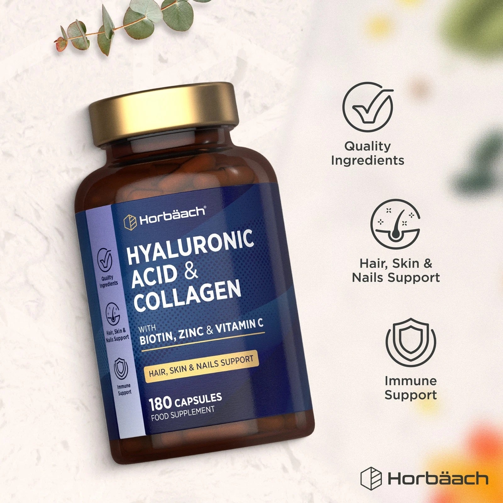 Hyaluronic Acid Complex with Collagen | 180 Capsules