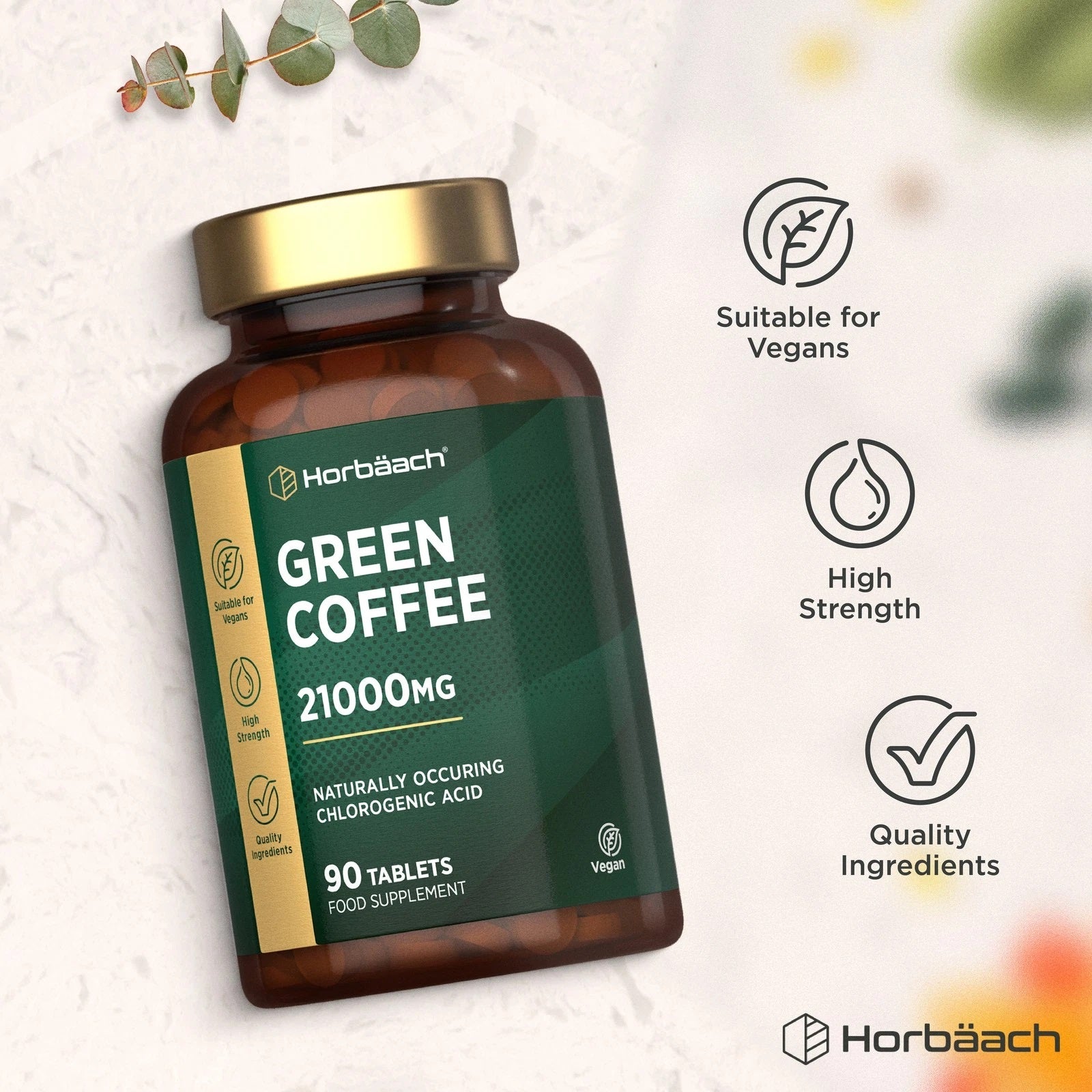 Green Coffee Bean 21,000 mg | 90 Tablets