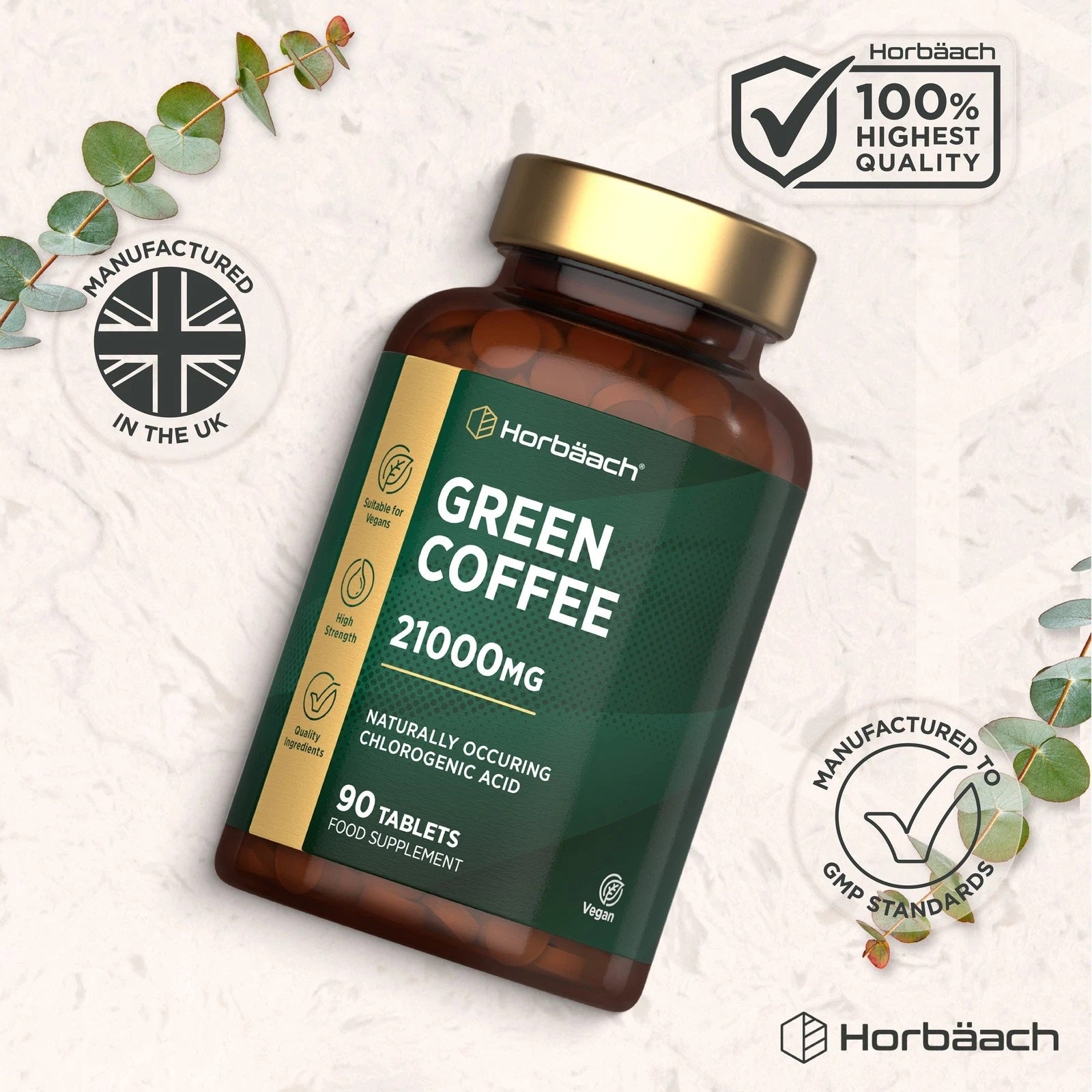 Green Coffee Bean 21,000 mg | 90 Tablets
