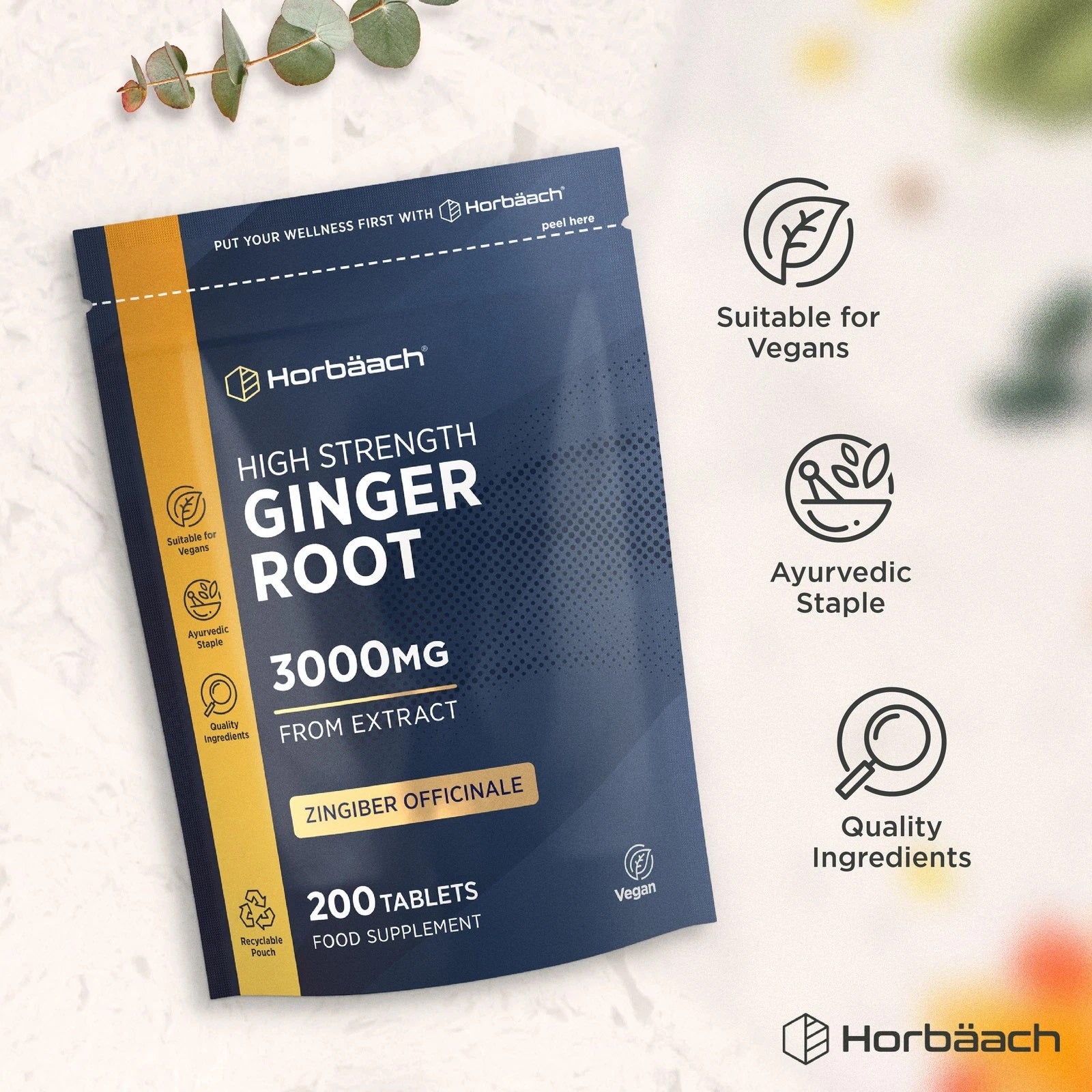Ginger Root 3000 mg | 200 Tablets