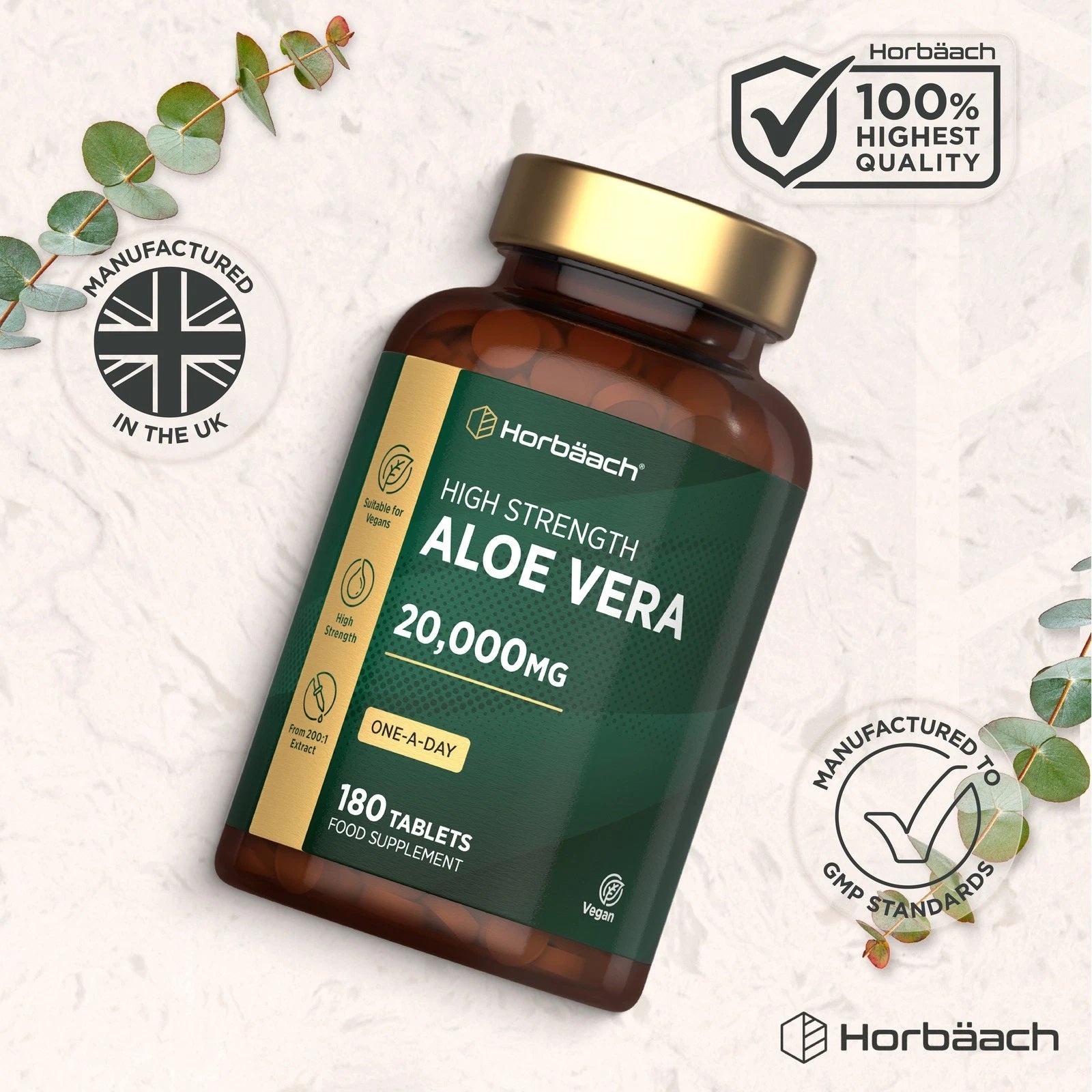 Aloe Vera 20,000 mg | 180 Tablets