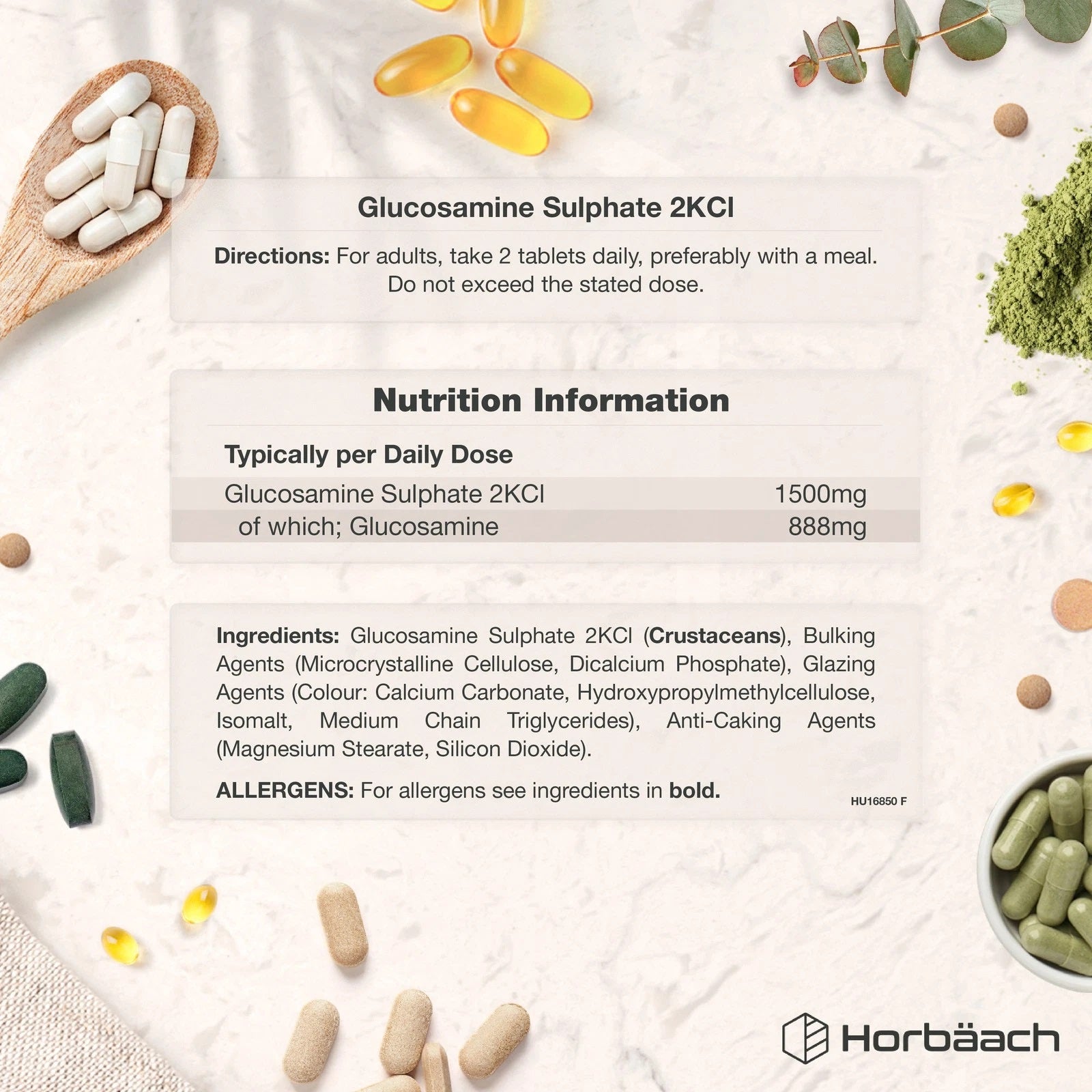 Glucosamine Sulphate 2KCl 1500 mg | 360 Tablets