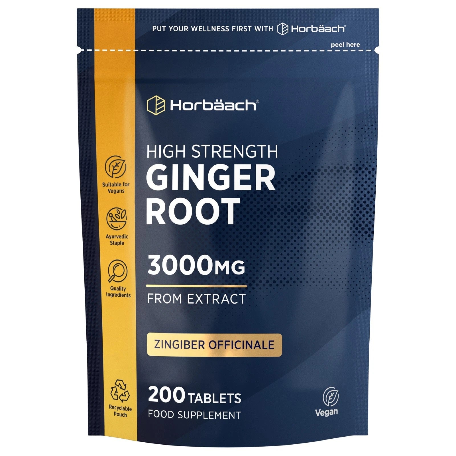 Ginger Root 3000 mg | 200 Tablets