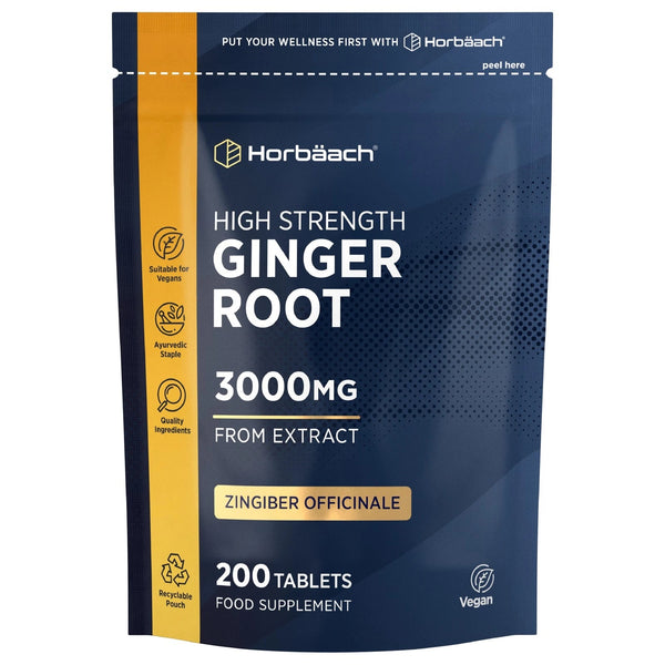 【7inch】Ginger Root Ginger Root 3000 mg | 200 Tablets