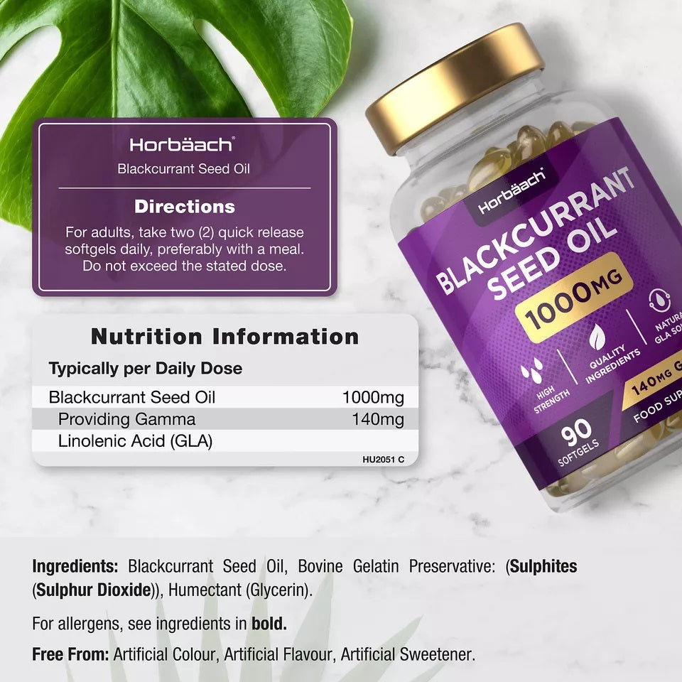 Blackcurrant Seed Oil 1000 mg | 90 Softgels